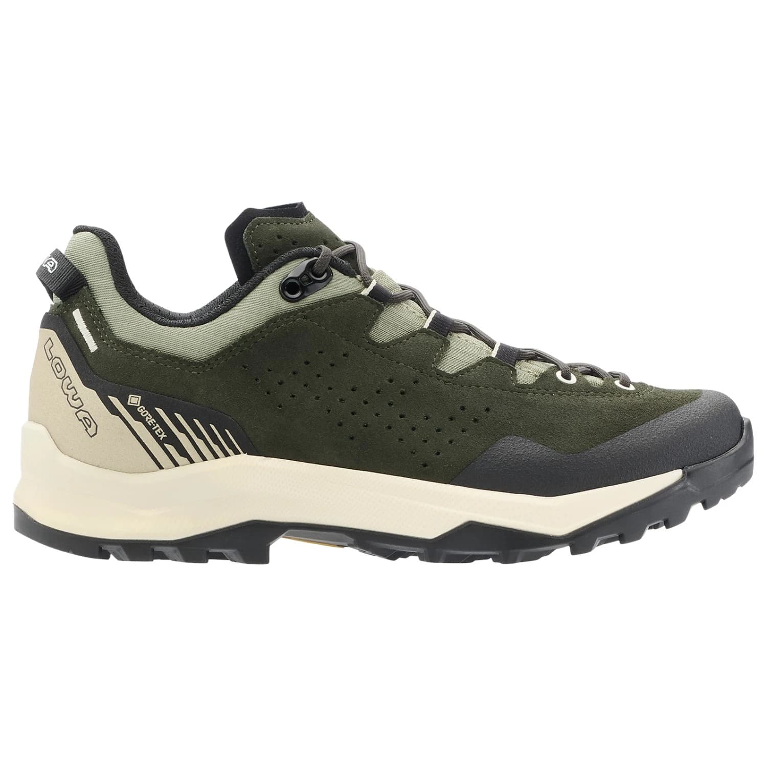 Дамски туристически обувки Lowa Women's Explorer GTX Lo Walking boots - Dark Green / Panna