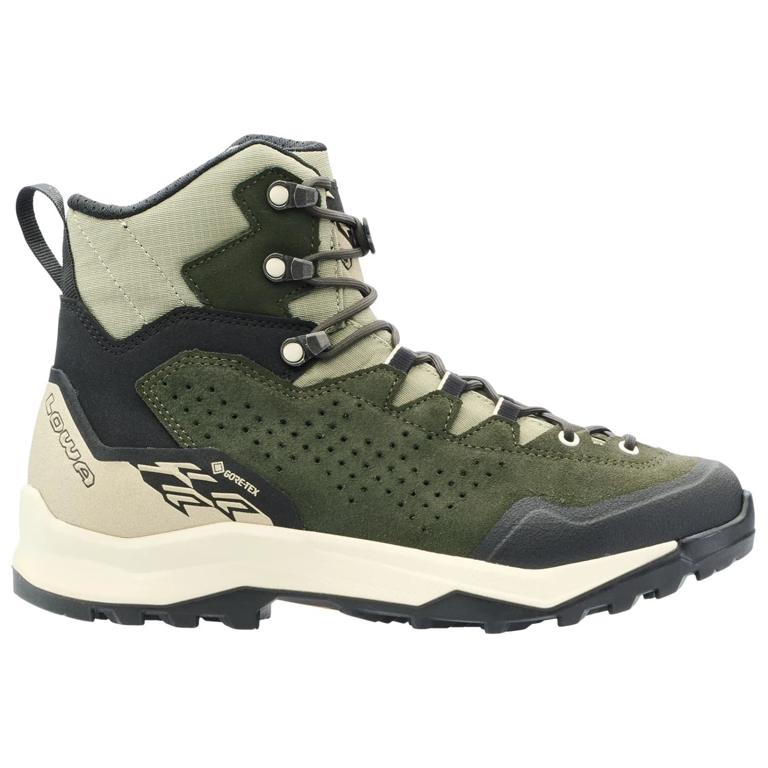 Дамски туристически обувки Lowa Women's Explorer GTX Mid Walking boots - Dark Green / Panna