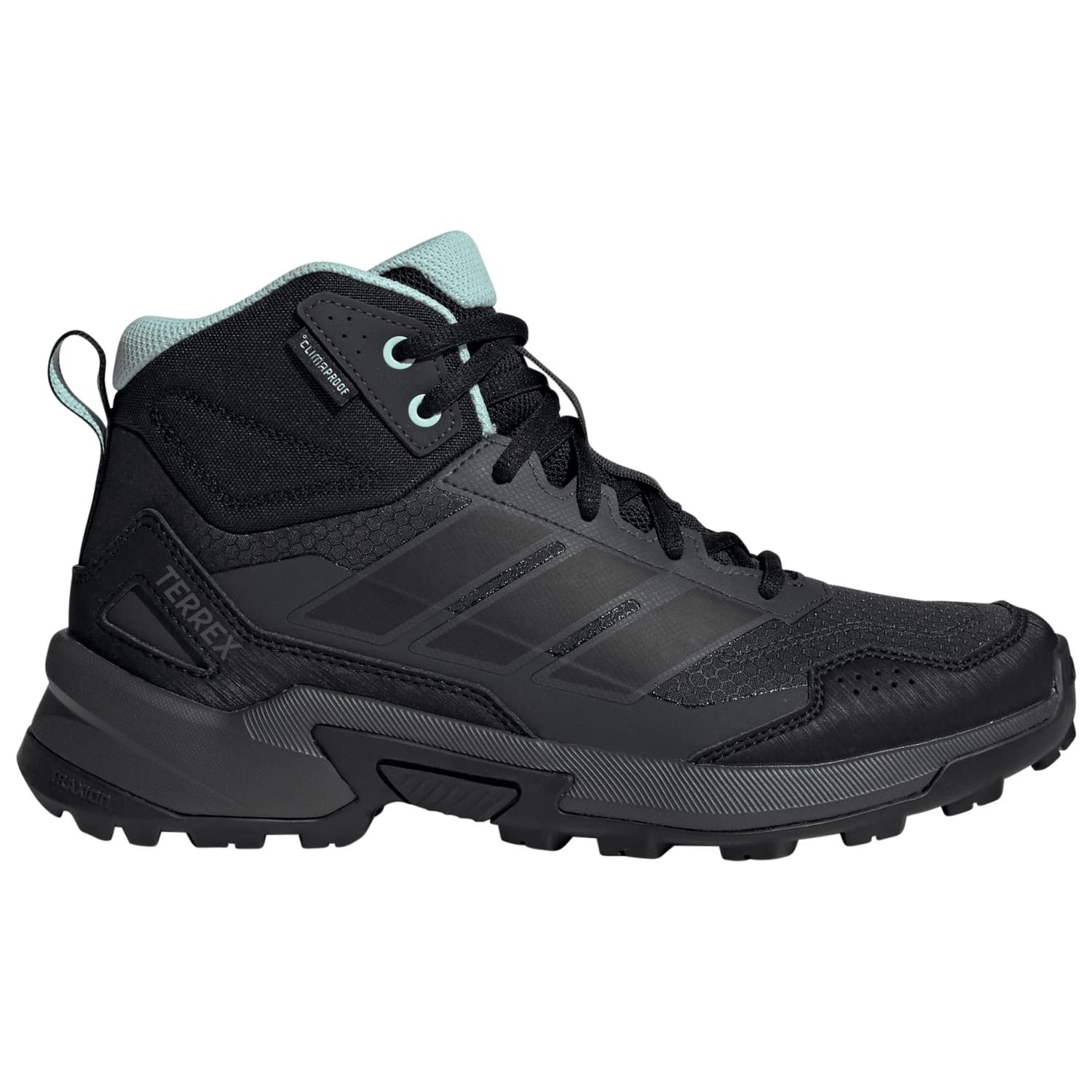 Дамски туристически обувки adidas Terrex Women's Eastrail 3 Mid Clima Walking boots - Carbon / Core Black / Semi Flash Aqua