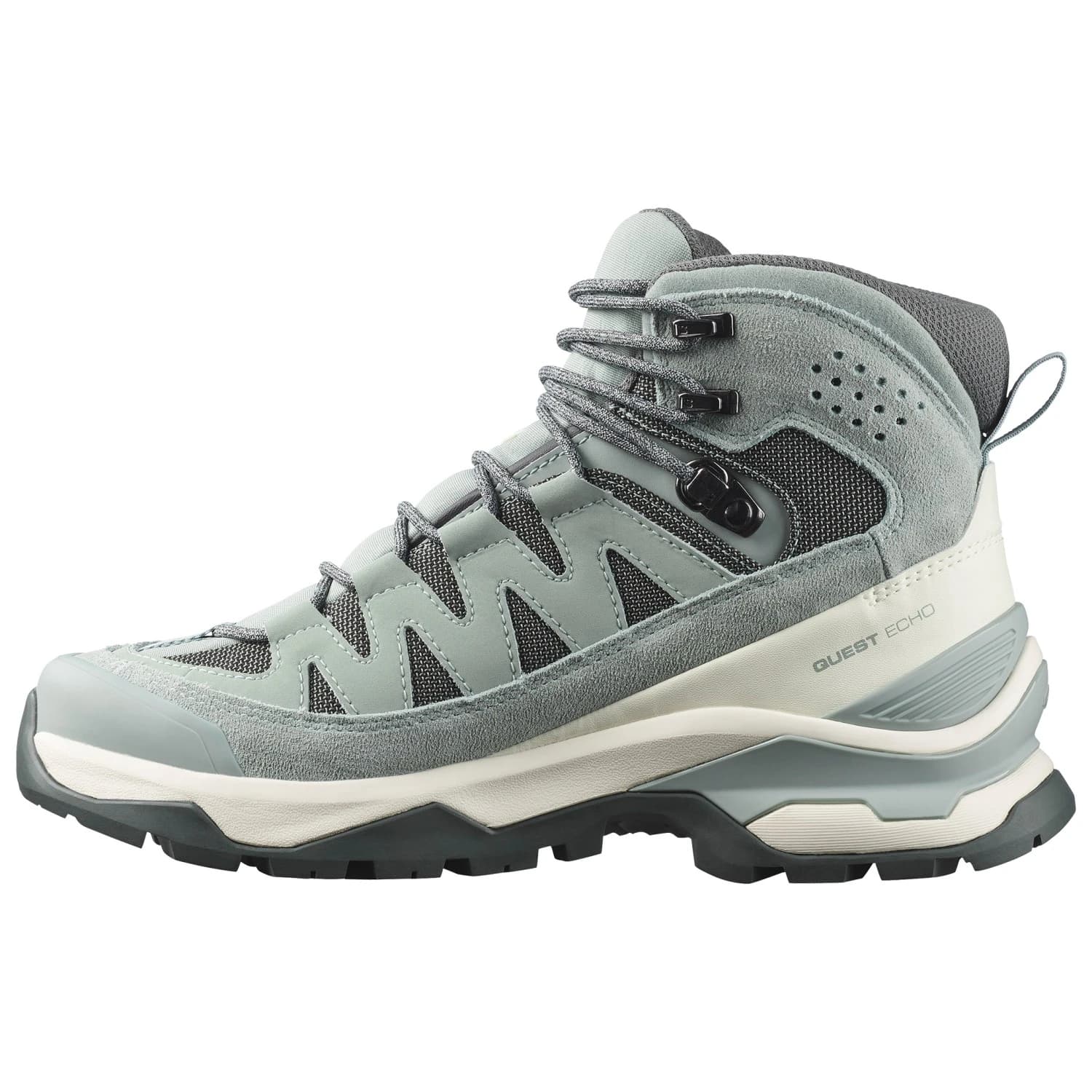 Дамски туристически обувки Salomon Women's Quest Echo GORE-TEX Walking boots - Green Milieu / Icicle / Urban Chic