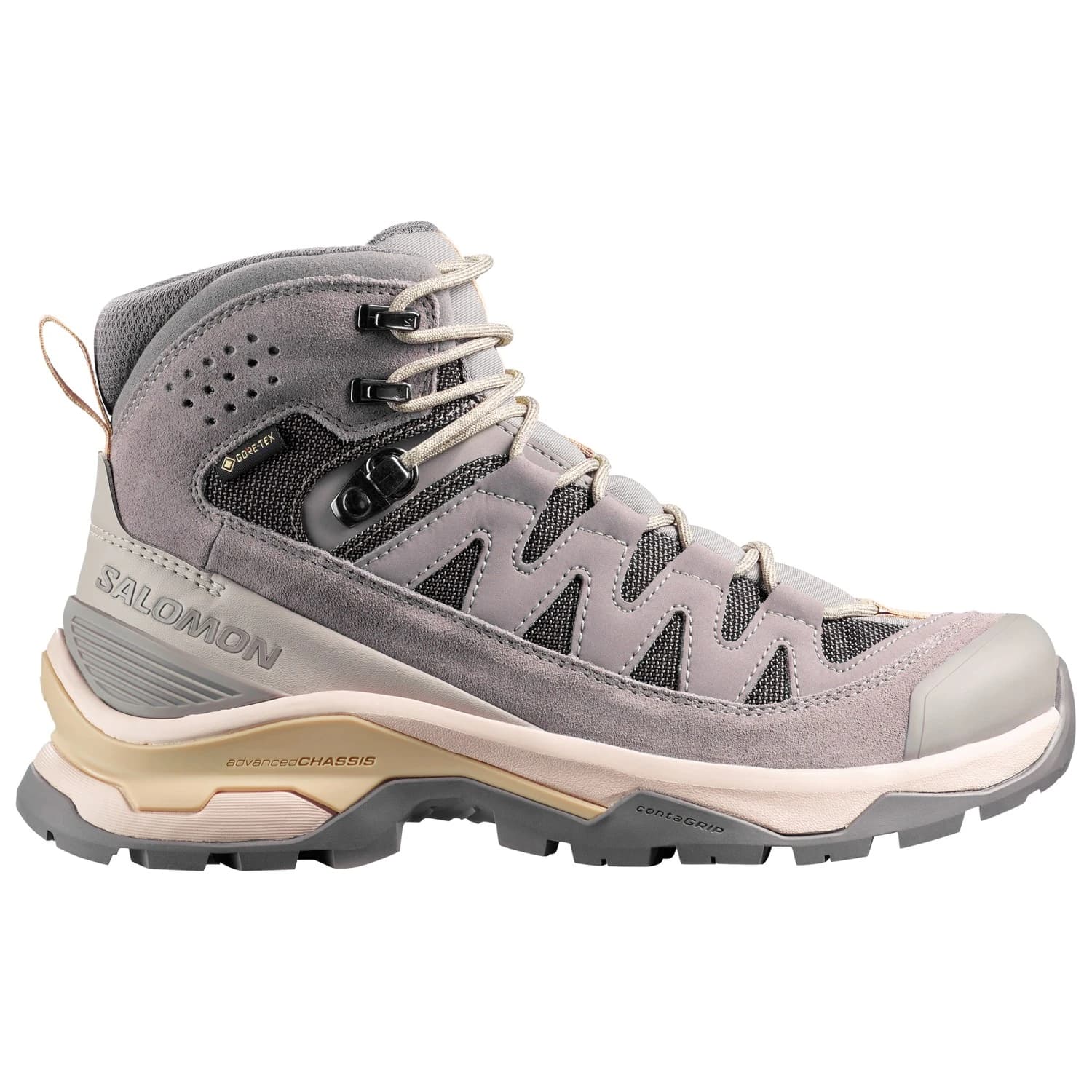 Дамски туристически обувки Salomon Women's Quest Echo GORE-TEX Walking boots - Gull / Paloma / Bog