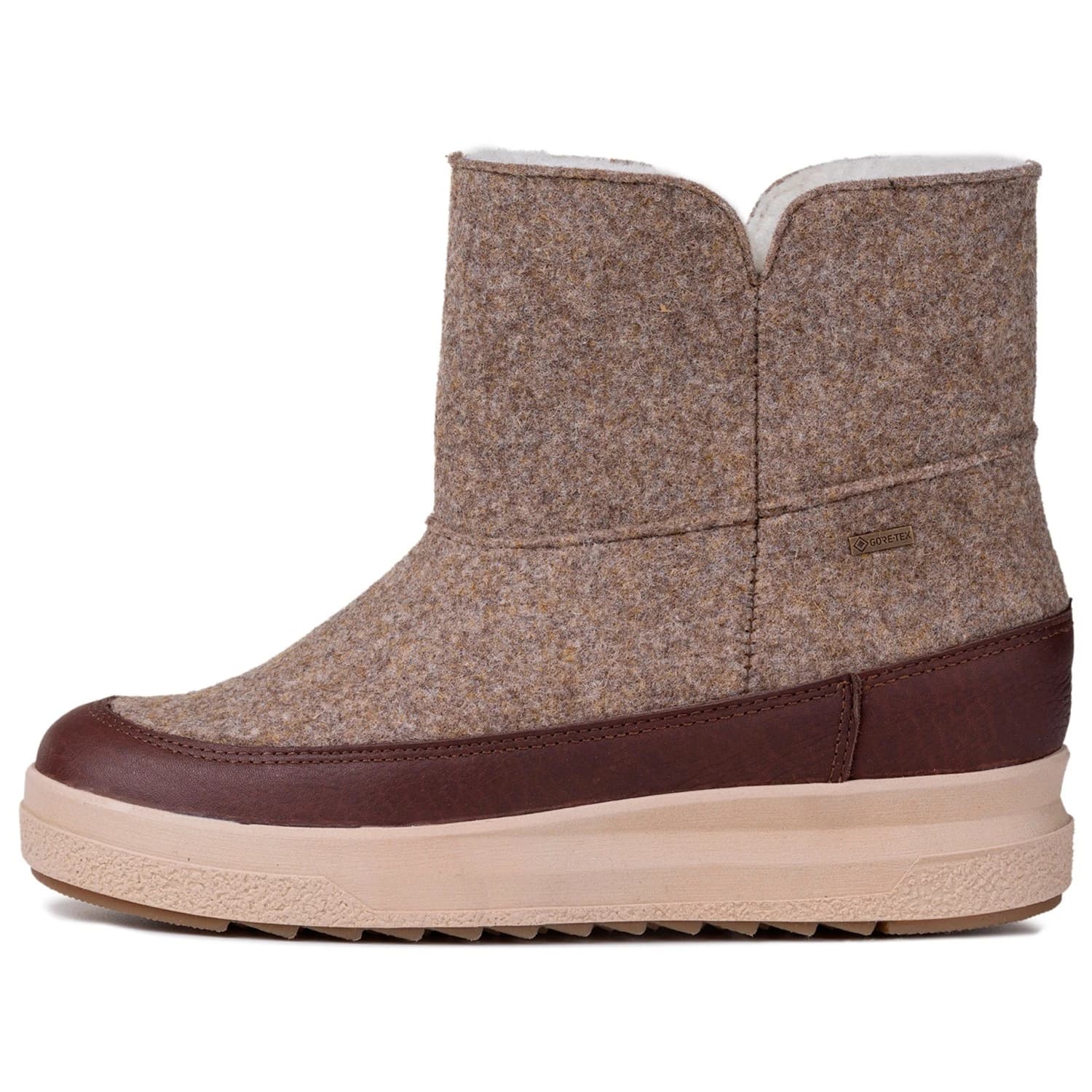 Дамски зимни ботуши Pomar Women's Niva GTX Ankle Boot Winter boots - Sand Felt / Vivian Brown Nappa