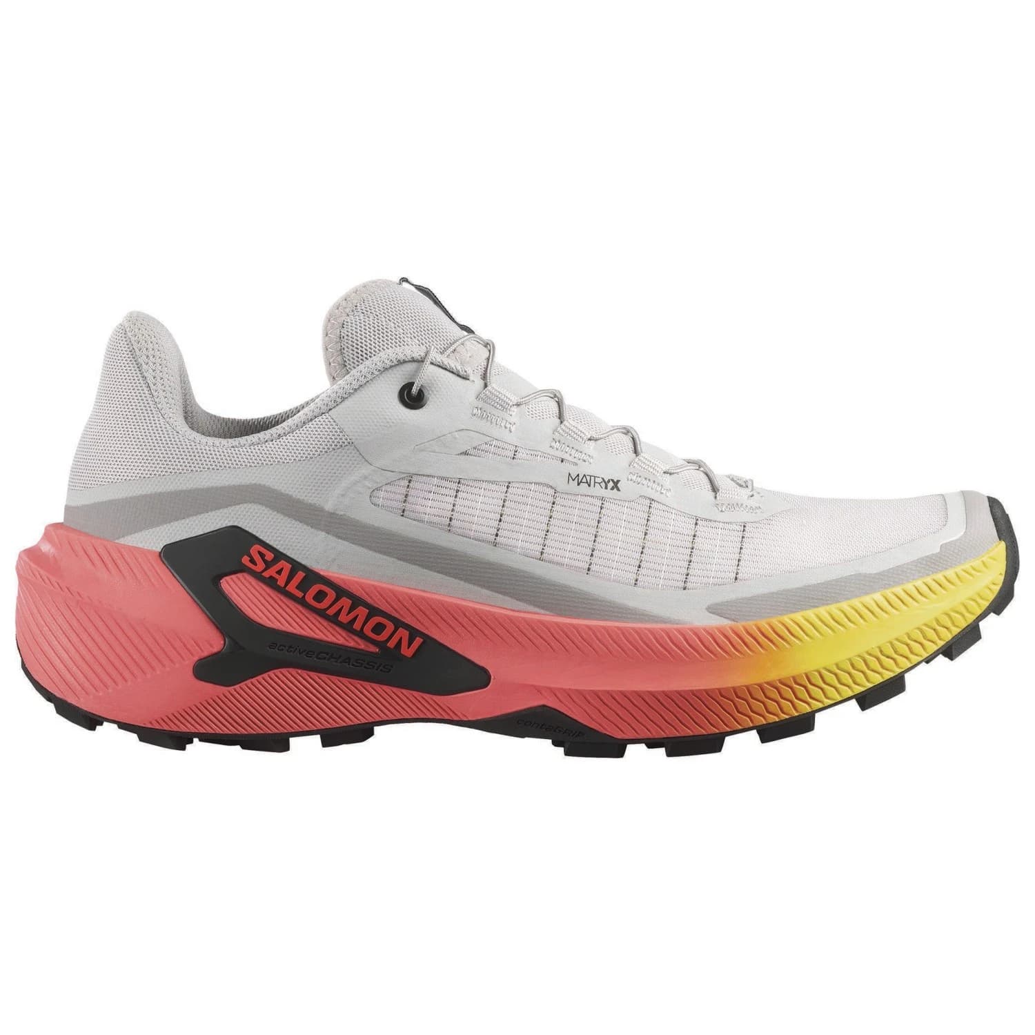 Дамски маратонки Salomon Women's Genesis 2 Trail running shoes - Gray Violet / Safety Yellow / Neon Flame