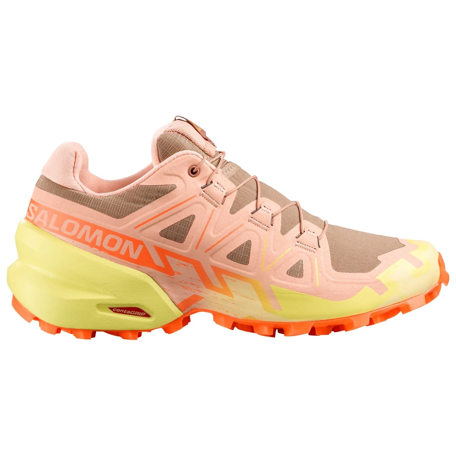 Дамски маратонки Salomon Women's Speedcross 6 Trail running shoes - Burro / Sunny Lime / Almond Cream