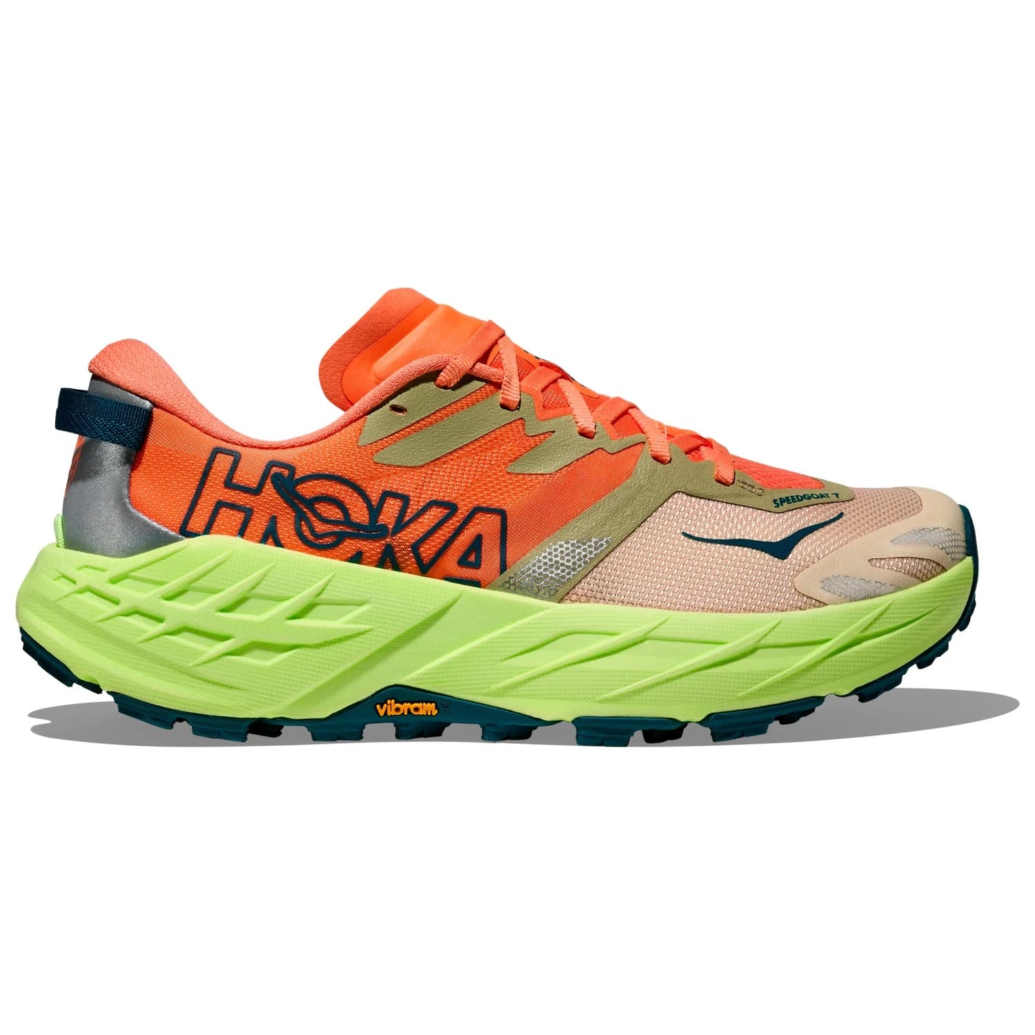 Дамски маратонки Hoka Women's Speedgoat 7 Trail running shoes - Persimmon / Neon Yuzu