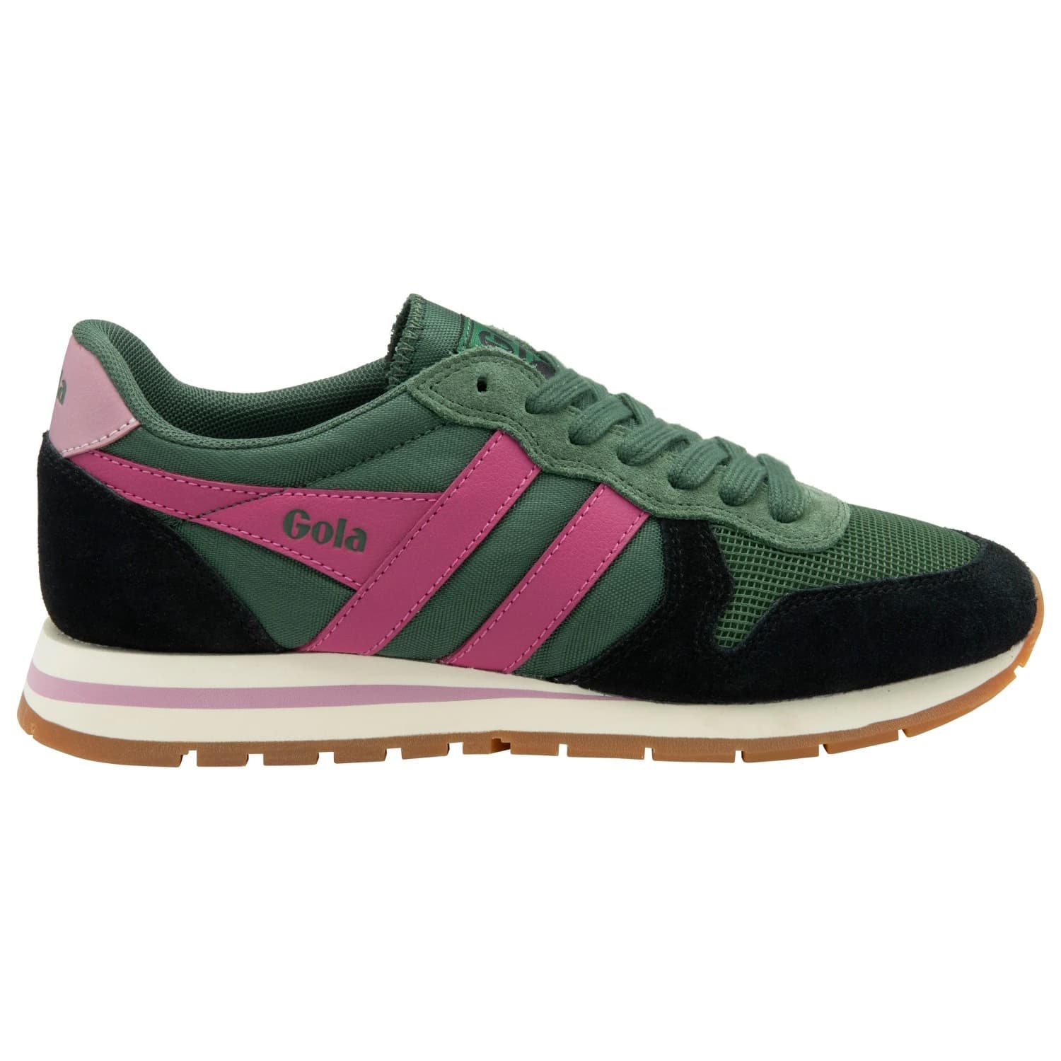 Дамски маратонки Gola Women's Gola Daytona Sneakers - Evergreen / Black / Fuchsia
