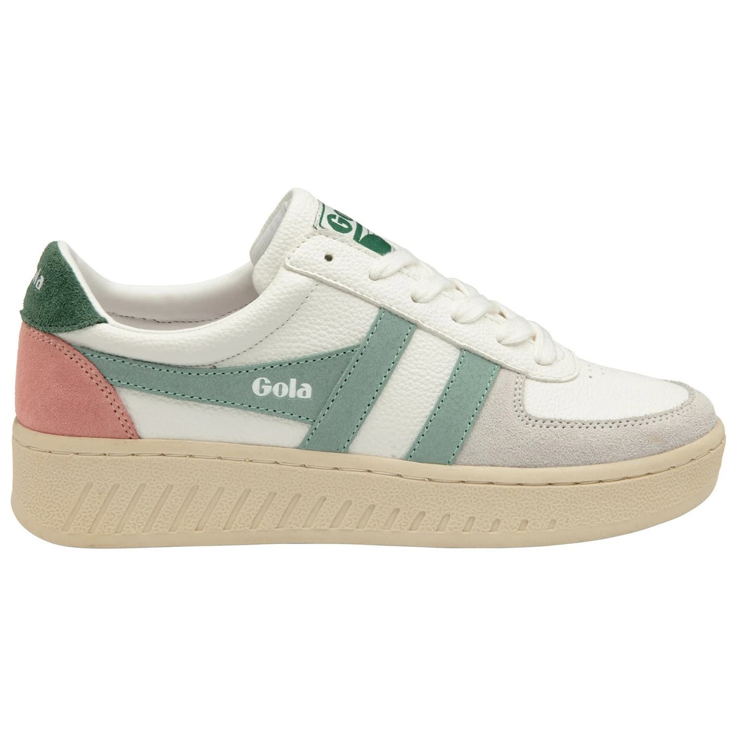 Дамски маратонки Gola Women's Grandslam Trident Sneakers - White / Green Mist / Evergreen