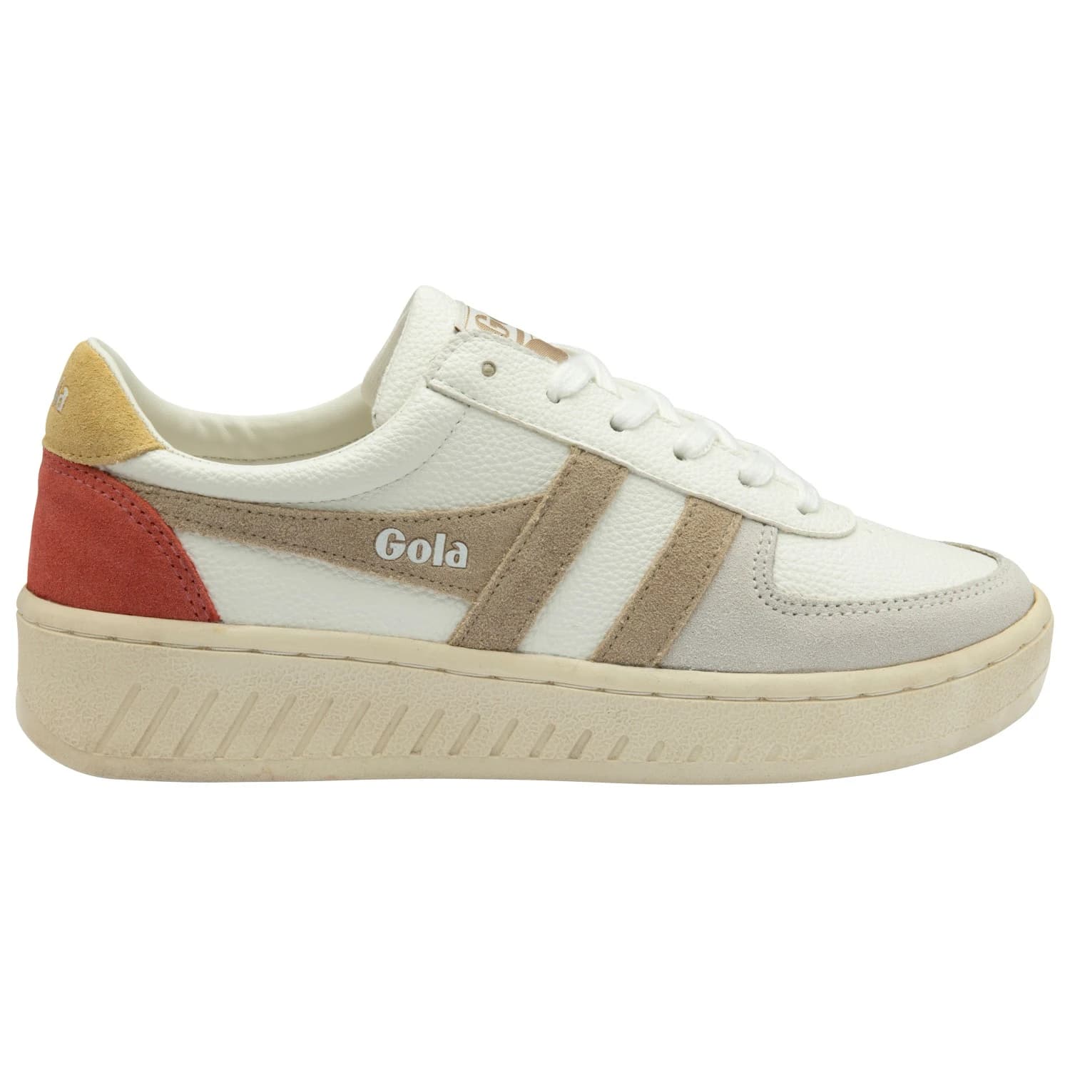Дамски маратонки Gola Women's Grandslam Trident Sneakers - White / Bone / Flax