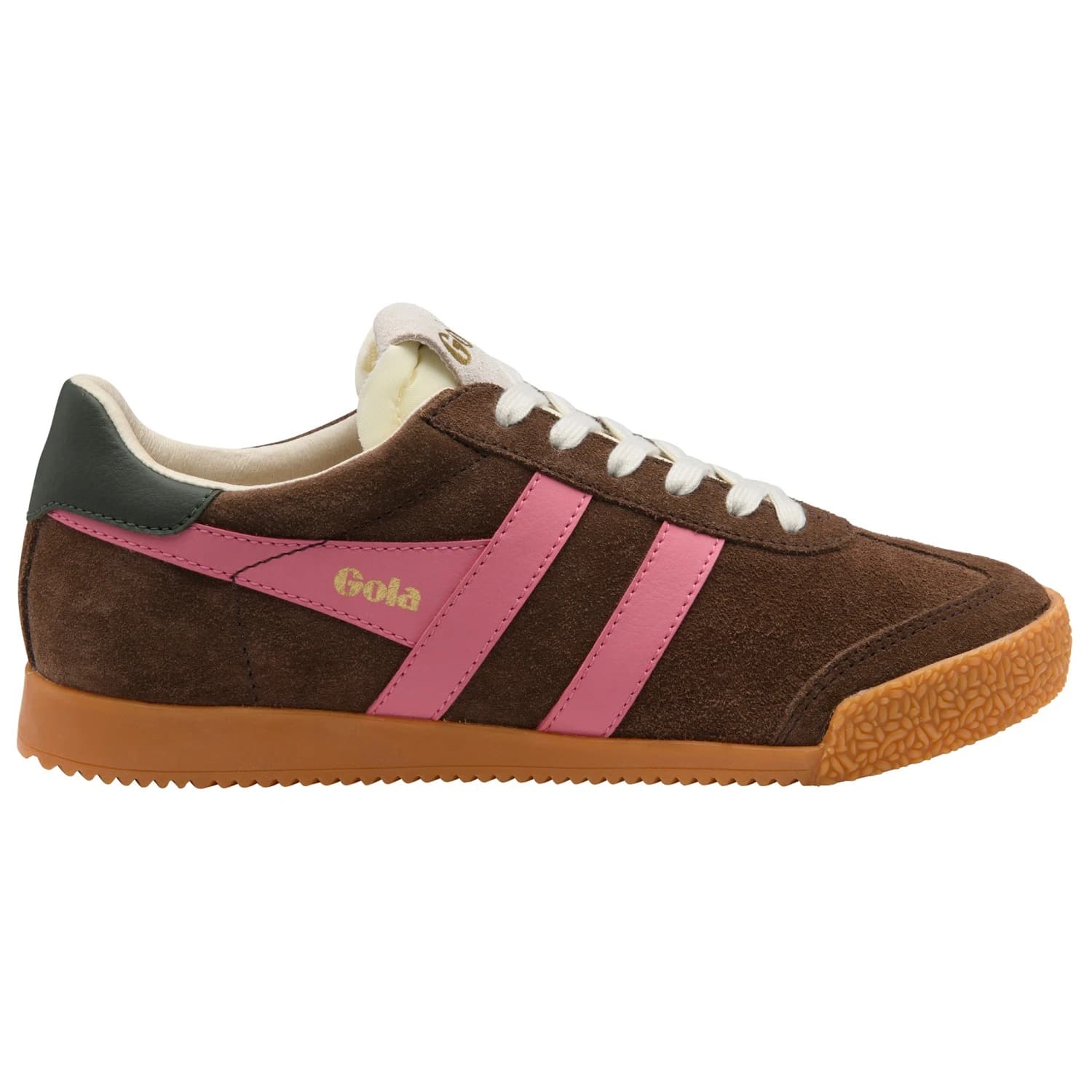 Маратонки Gola Women's Elan Sneakers - Dark Brown / Fluro Pink / Dark Khaki