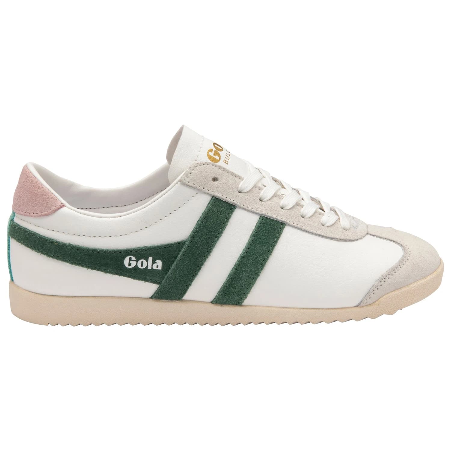 Дамски маратонки Gola Women's Bullet Pure Sneakers - White / Evergreen / Chalk Pink