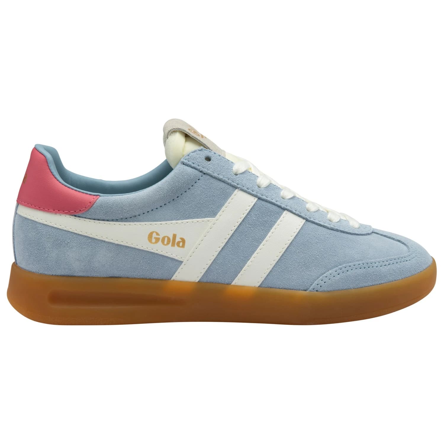 Дамски маратонки Gola Women's Cyclone Leather Sneakers - Air / Off White / Bubblegum / Gum