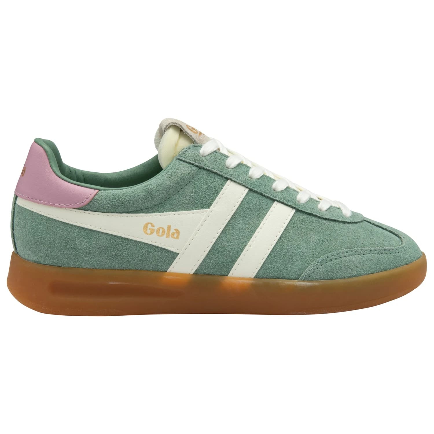 Дамски маратонки Gola Women's Cyclone Leather Sneakers - Green Mist / Off White / Candy / Gum
