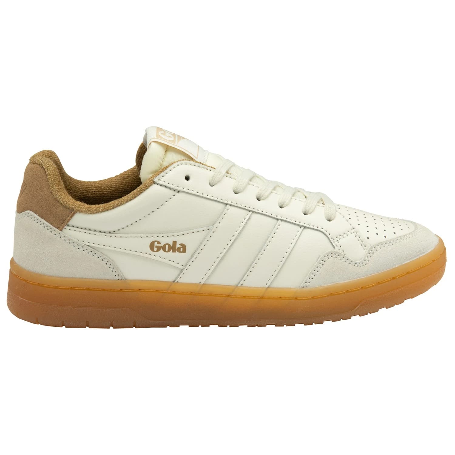 Дамски маратонки Gola Women's Eagle '86 Sneakers - Off-White / Light Caramel / Gum