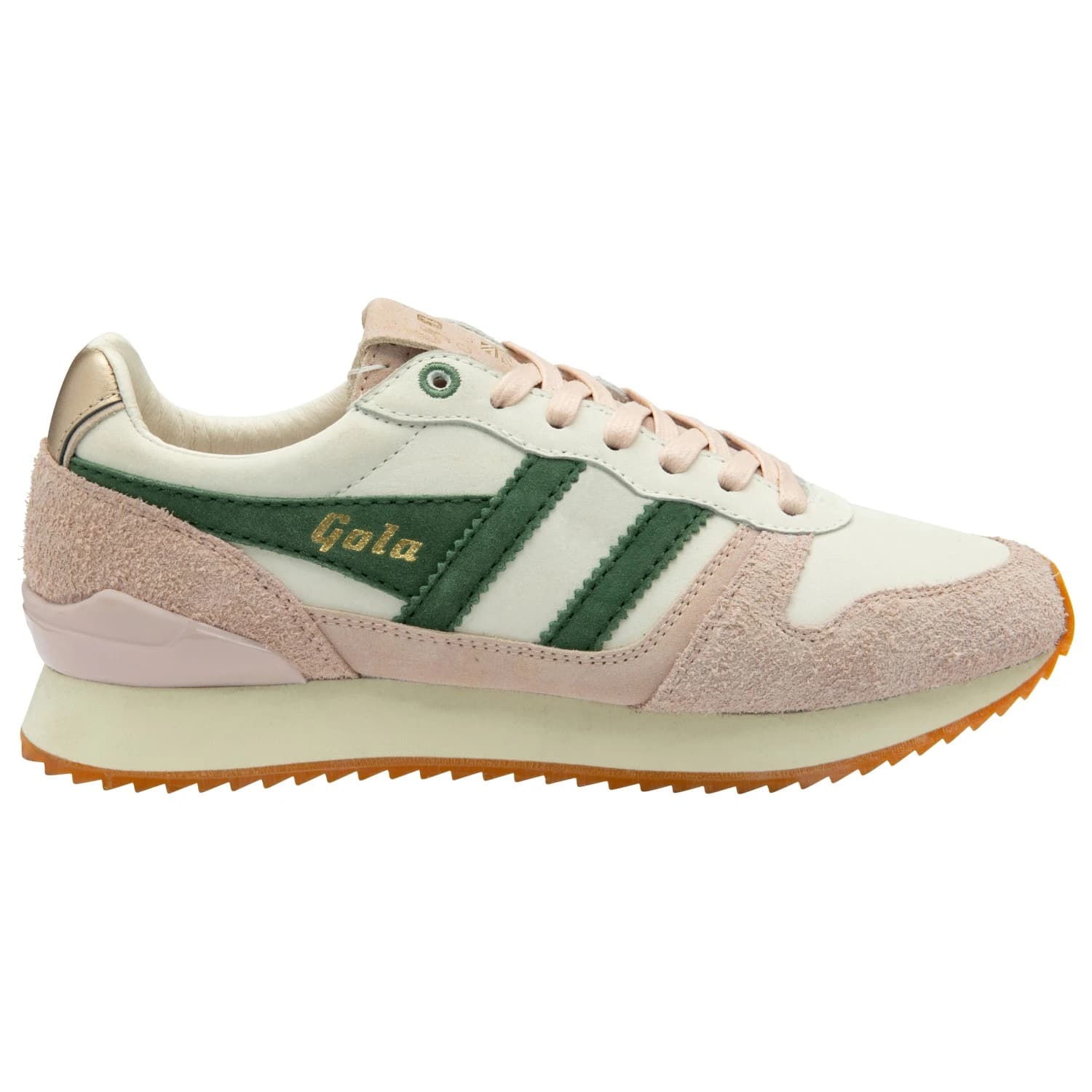 Дамски маратонки Gola Women's Quest Carnaby Sneakers - Off-White / Rose / Evergreen
