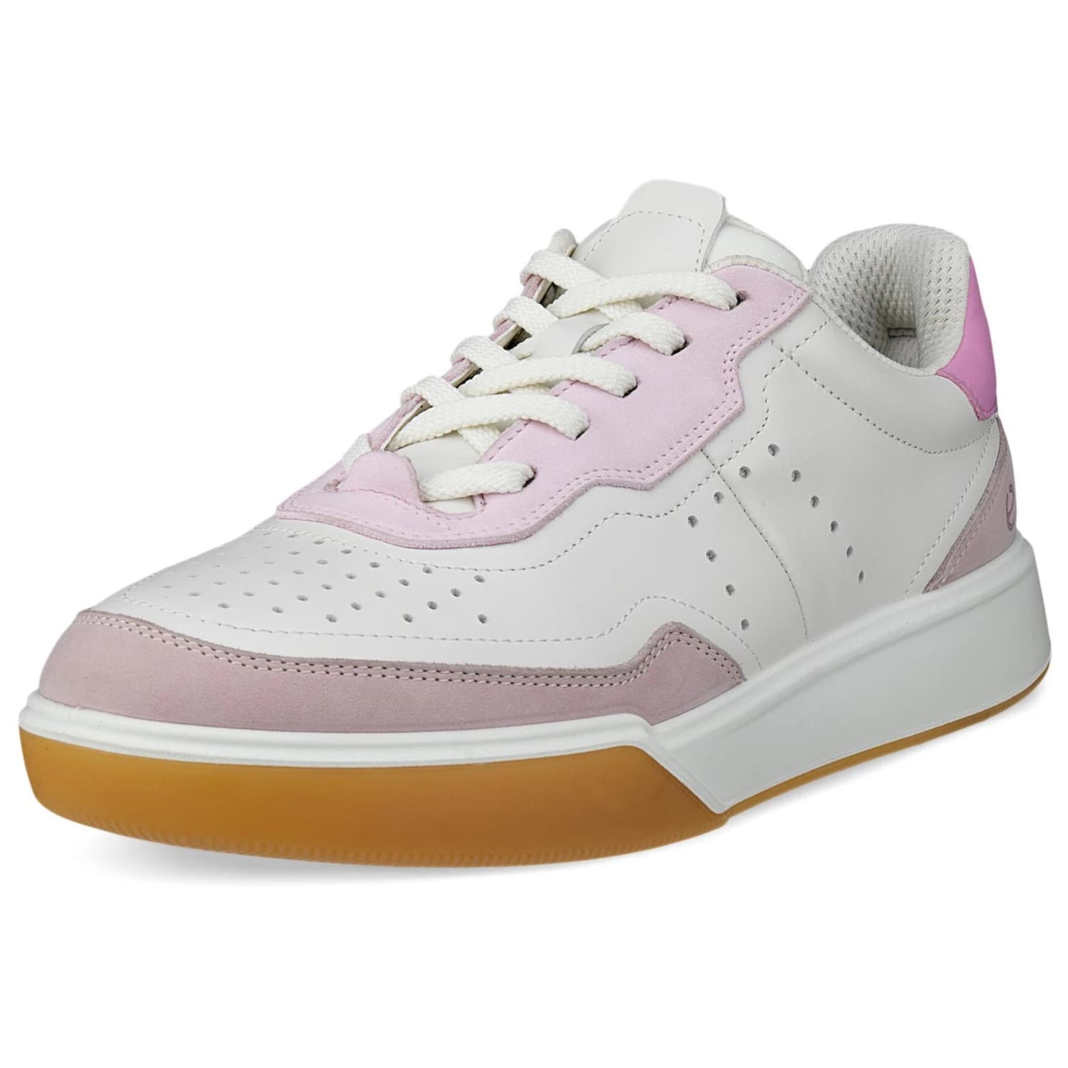 Дамски маратонки Ecco Women's Street Court Sneakers - Violet Ice / White Blossom Rose / Lilac Ciff