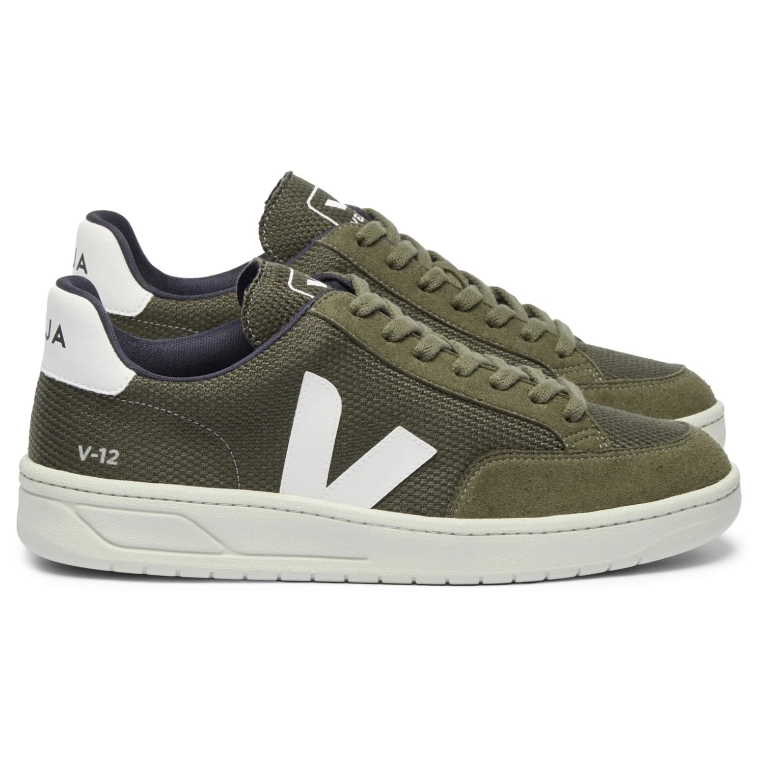 Дамски маратонки Veja Women's V-12 Sneakers - Olive / White