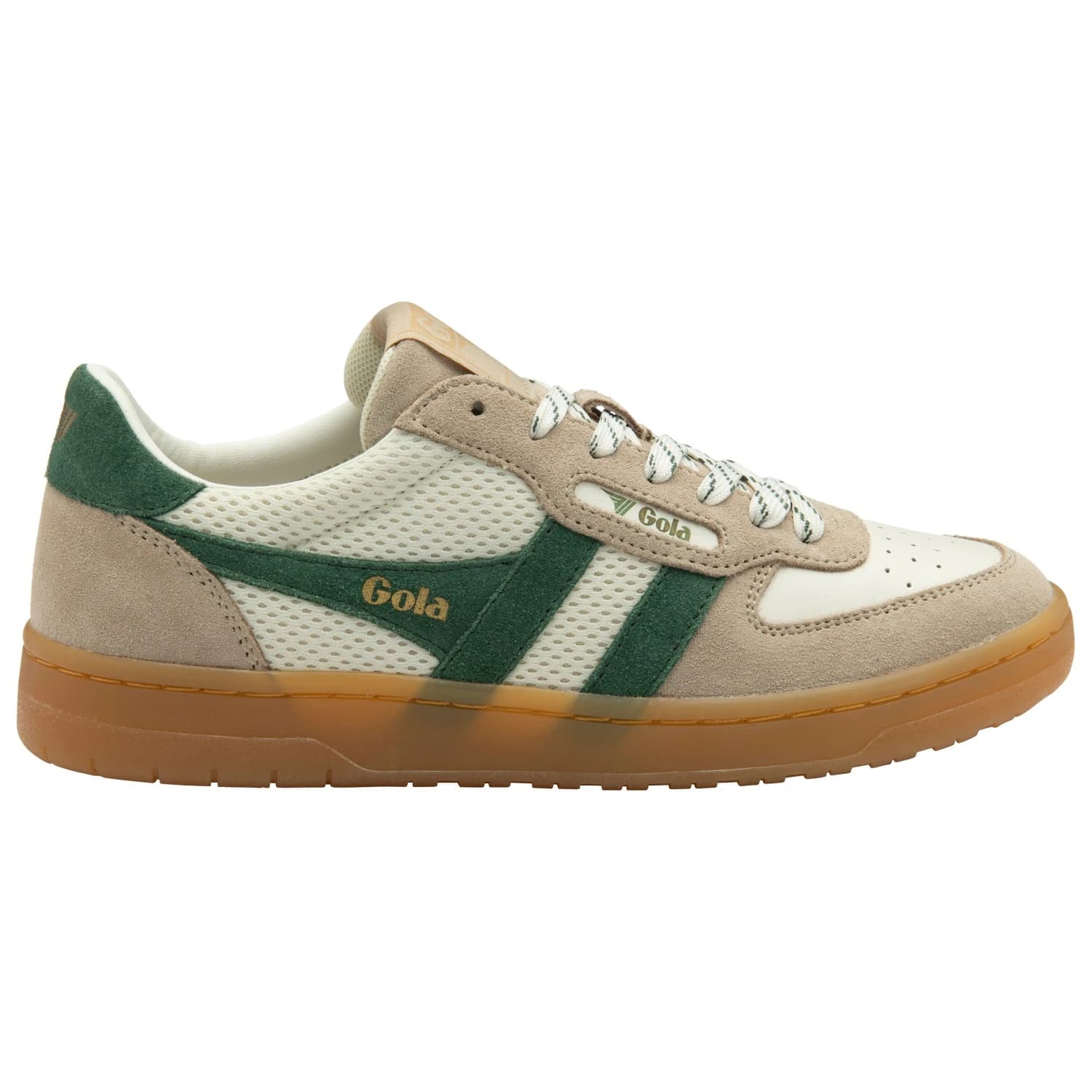 Дамски маратонки Gola Women's Hawk '83 Sneakers - Off-White / Bone / Evergreen / Gum