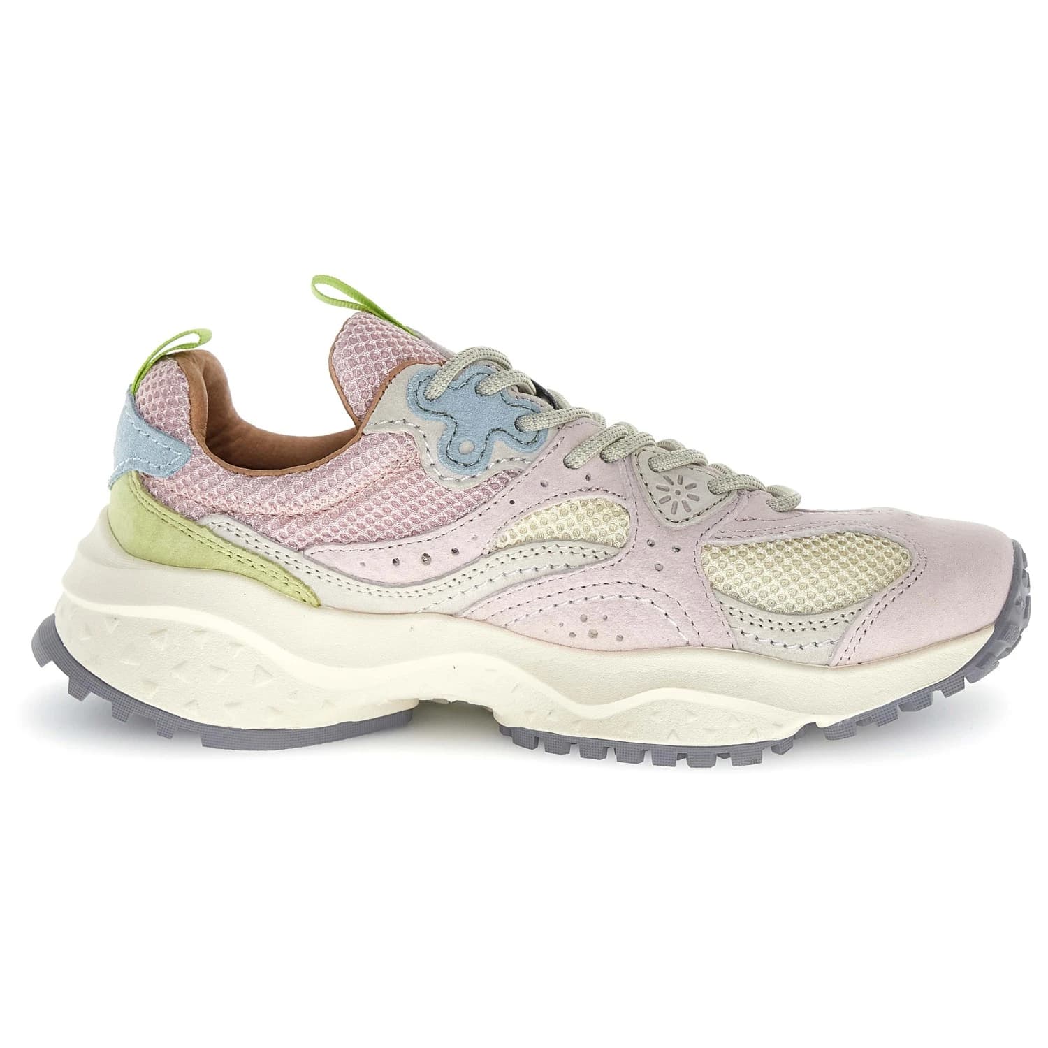 Дамски маратонки Flower Mountain Women's Wave Sneakers - Light Pink / Pale Yellow