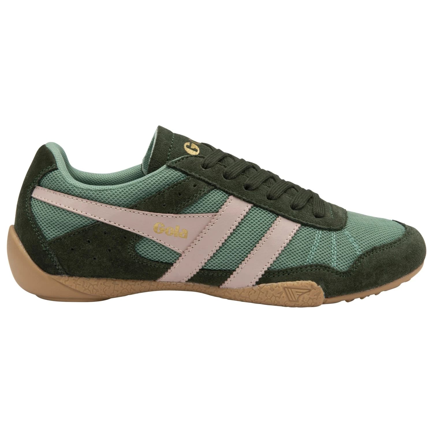 Дамски маратонки Gola Women's Cascade Sneakers - Green Mist / Dark Khaki / Chalk Pink / Gum