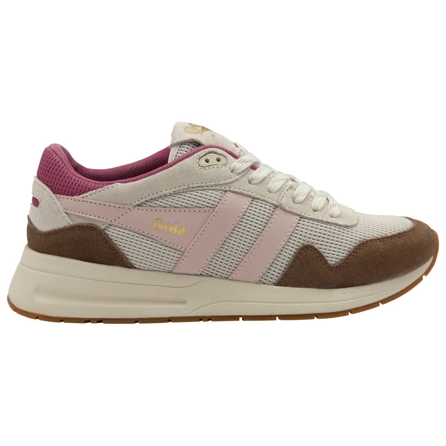Дамски маратонки Gola Women's Delta Sneakers - Off White / Otter / Chalk Pink