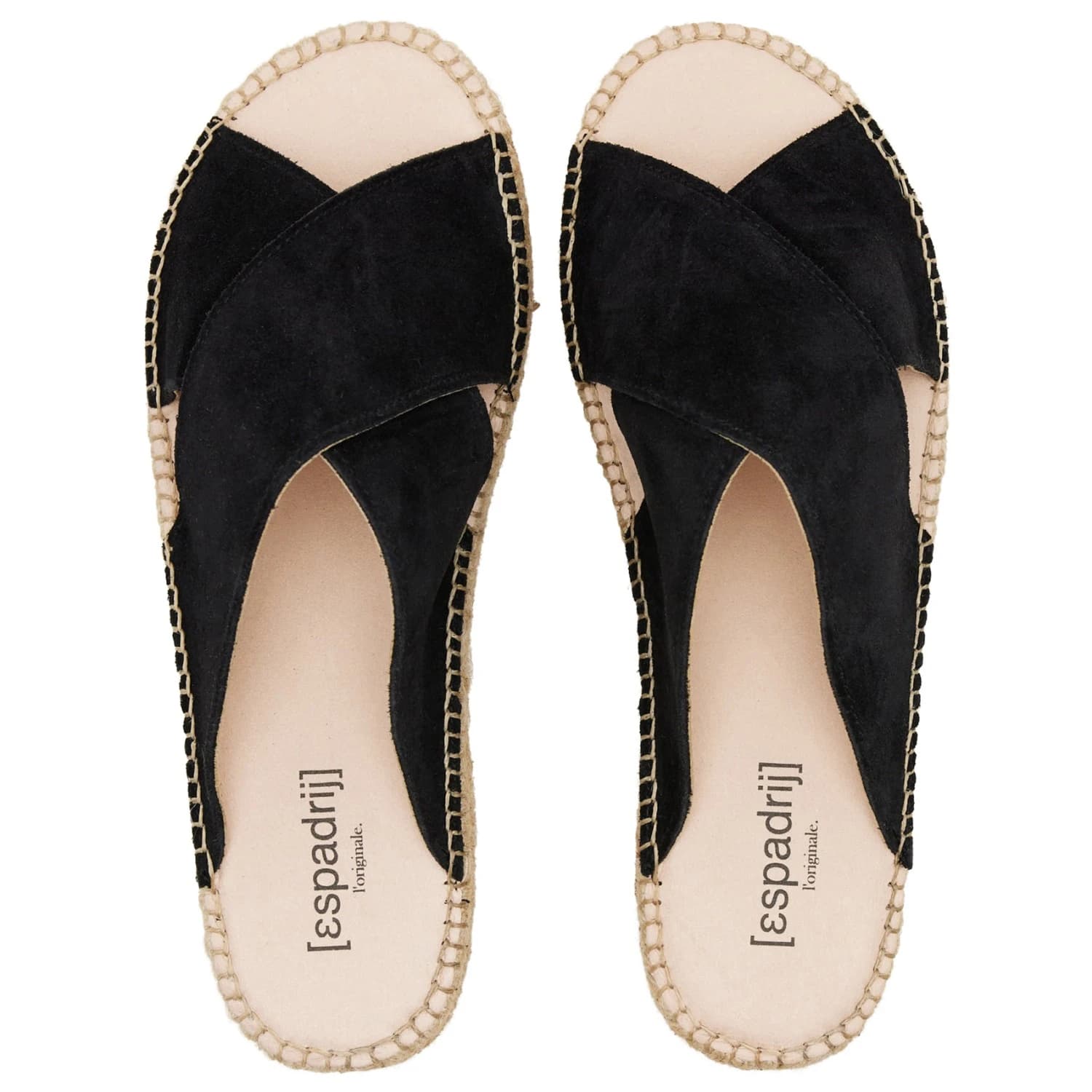 Дамски сандали Espadrij Women's Croisette Velour Low Sandals - Noir