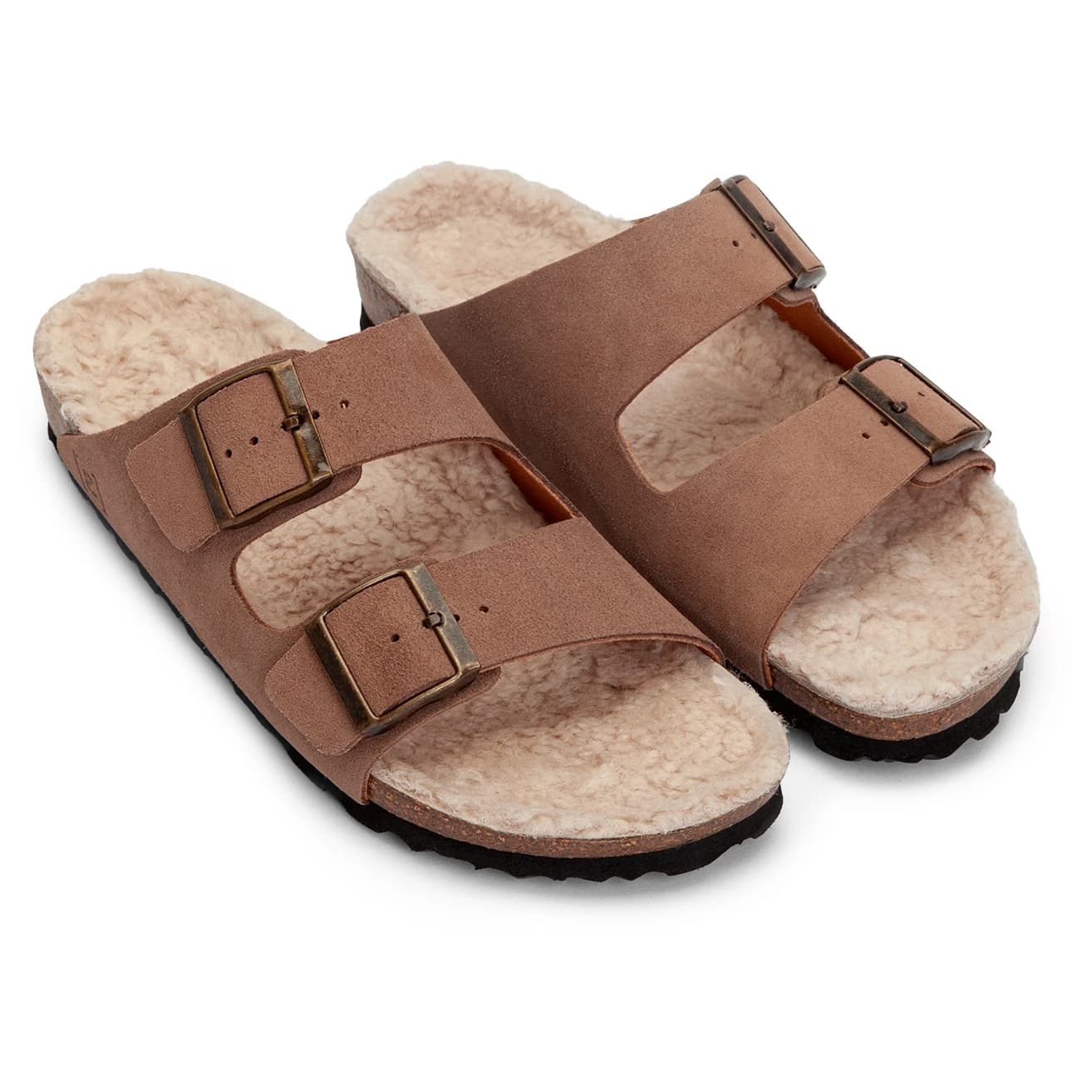 Дамски пантофи Espadrij Women's Ami Velour Teddy Sandals - Sable