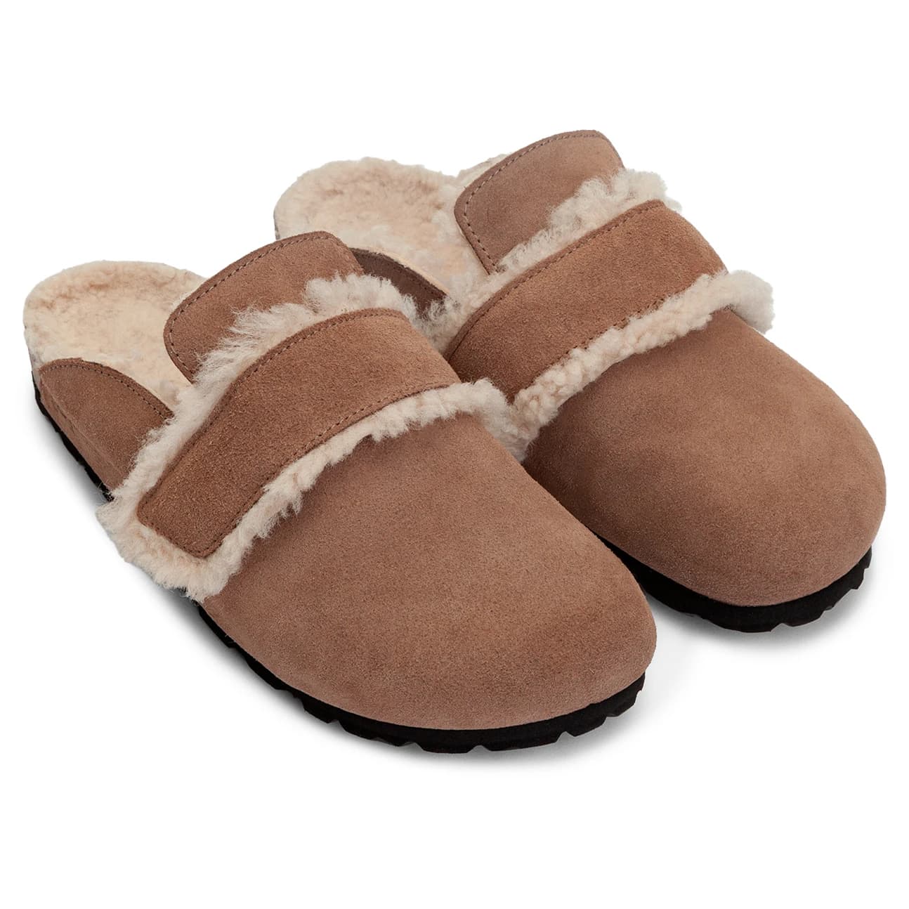 Дамски пантофи Espadrij Women's Cloq Velour Strap Sandals - Sable