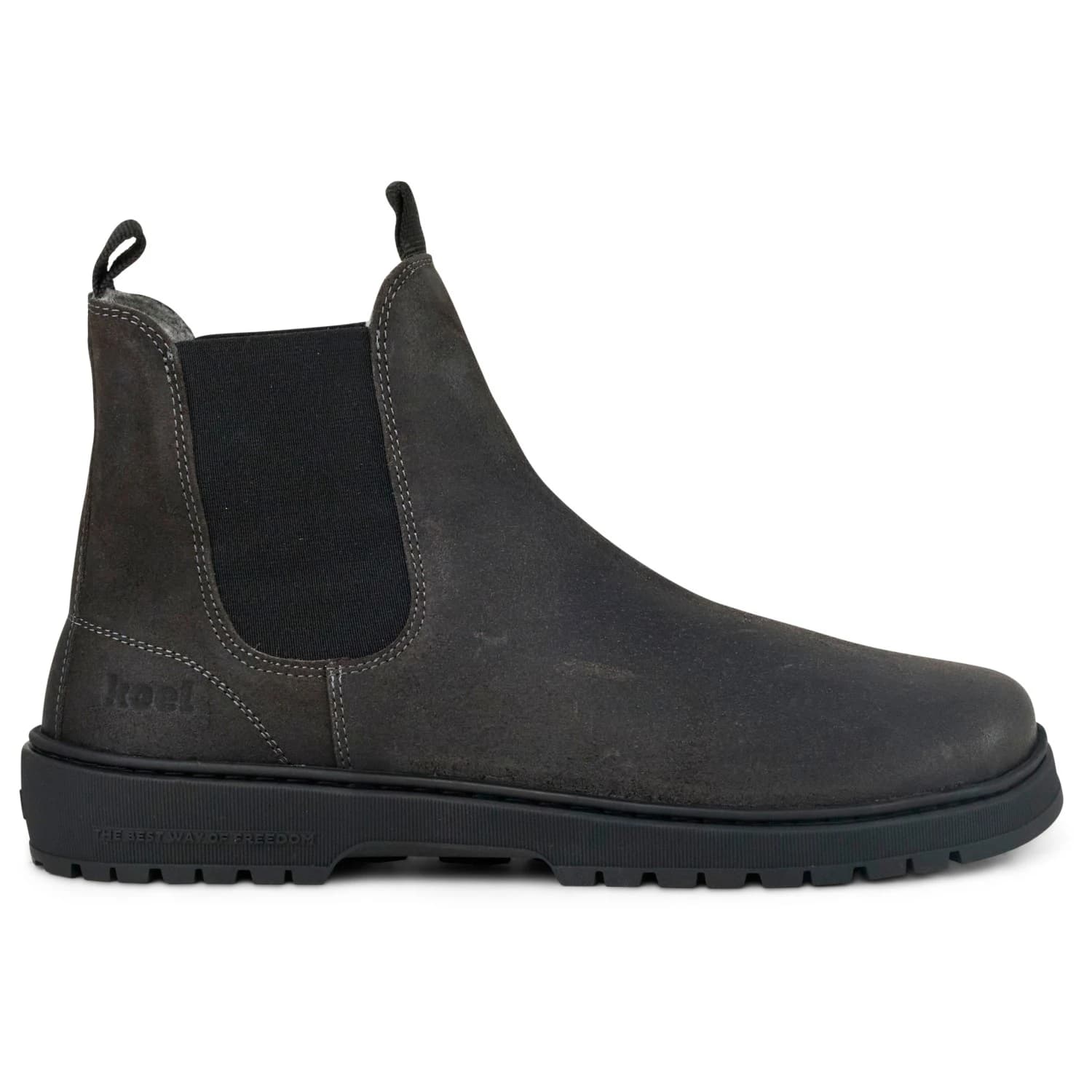 Дамски обувки barefoot Koel Women's Gavien Suede Felt Barefoot shoes - Dark Grey