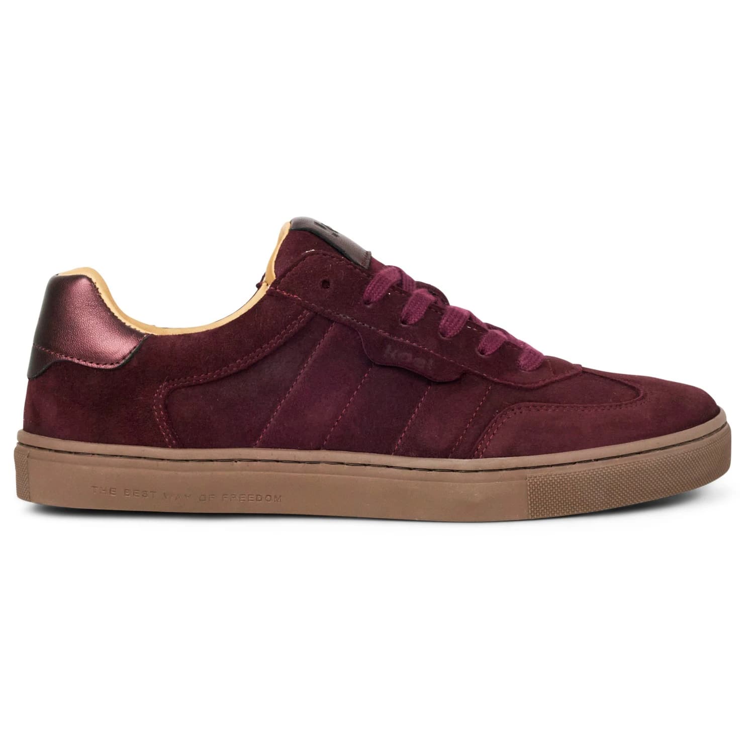 Дамски обувки barefoot Koel Women's Helena Suede Barefoot shoes - Bordo