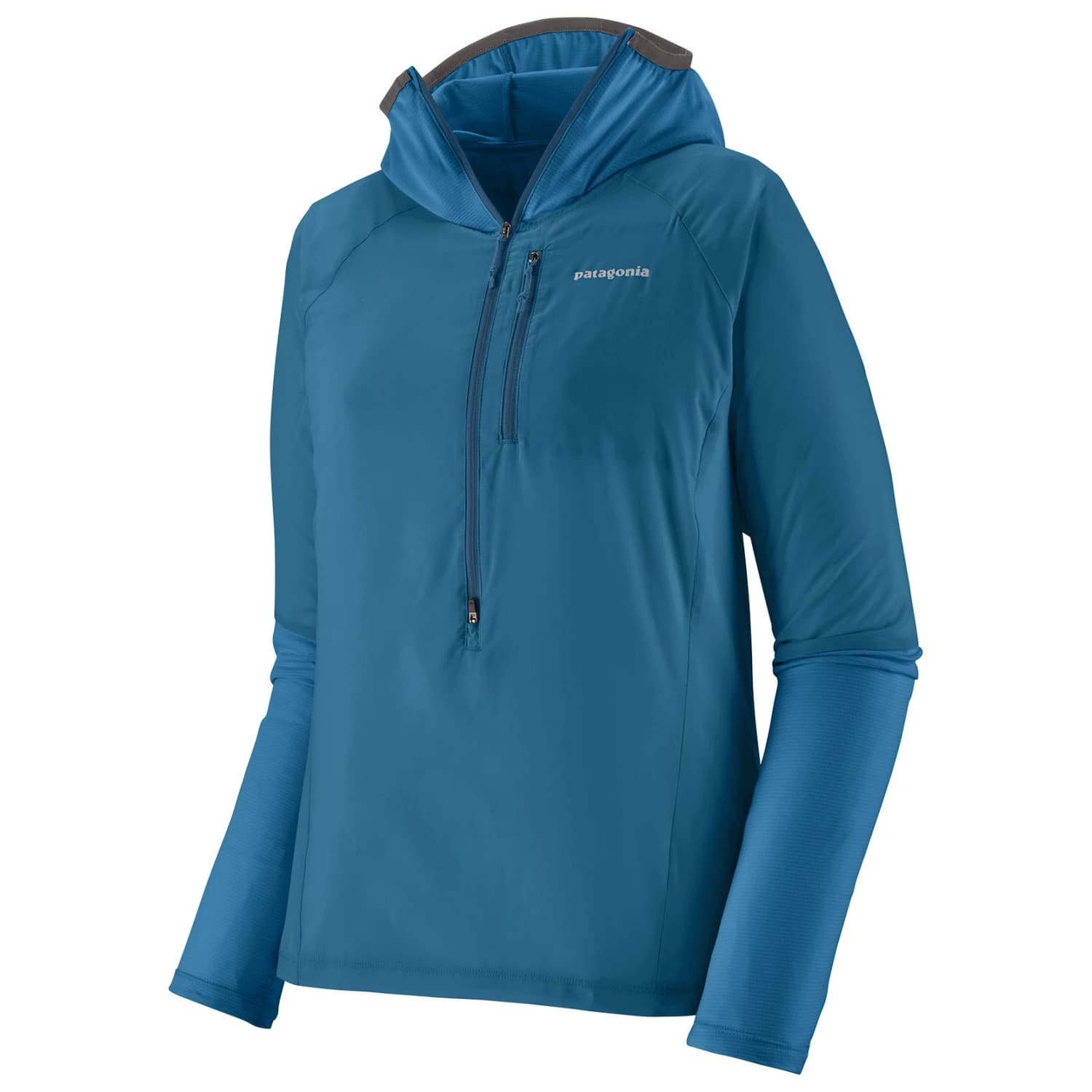 Тениска Patagonia Women's Airshed Pro P/O Running jacket - Aquatic Blue