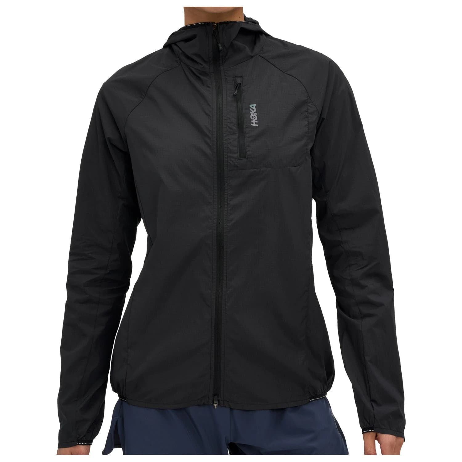Яке за бягане HOKA Women's Skyflow Wind Jacket Running jacket - Black