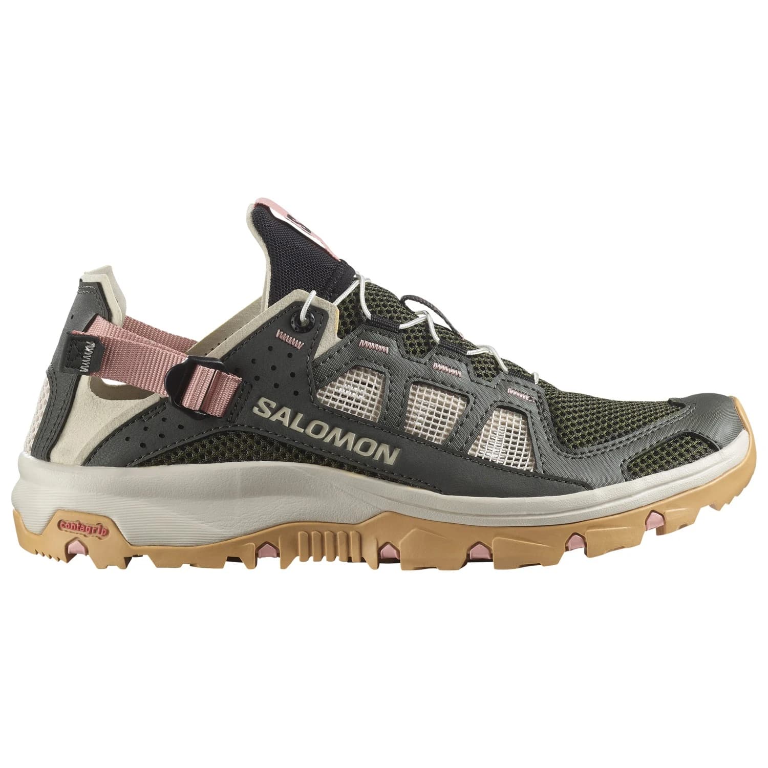 Дамски обувки за вода Salomon Women's Techamphibian 5 Water shoes - Peat / Rainy Day / Hyma Pink