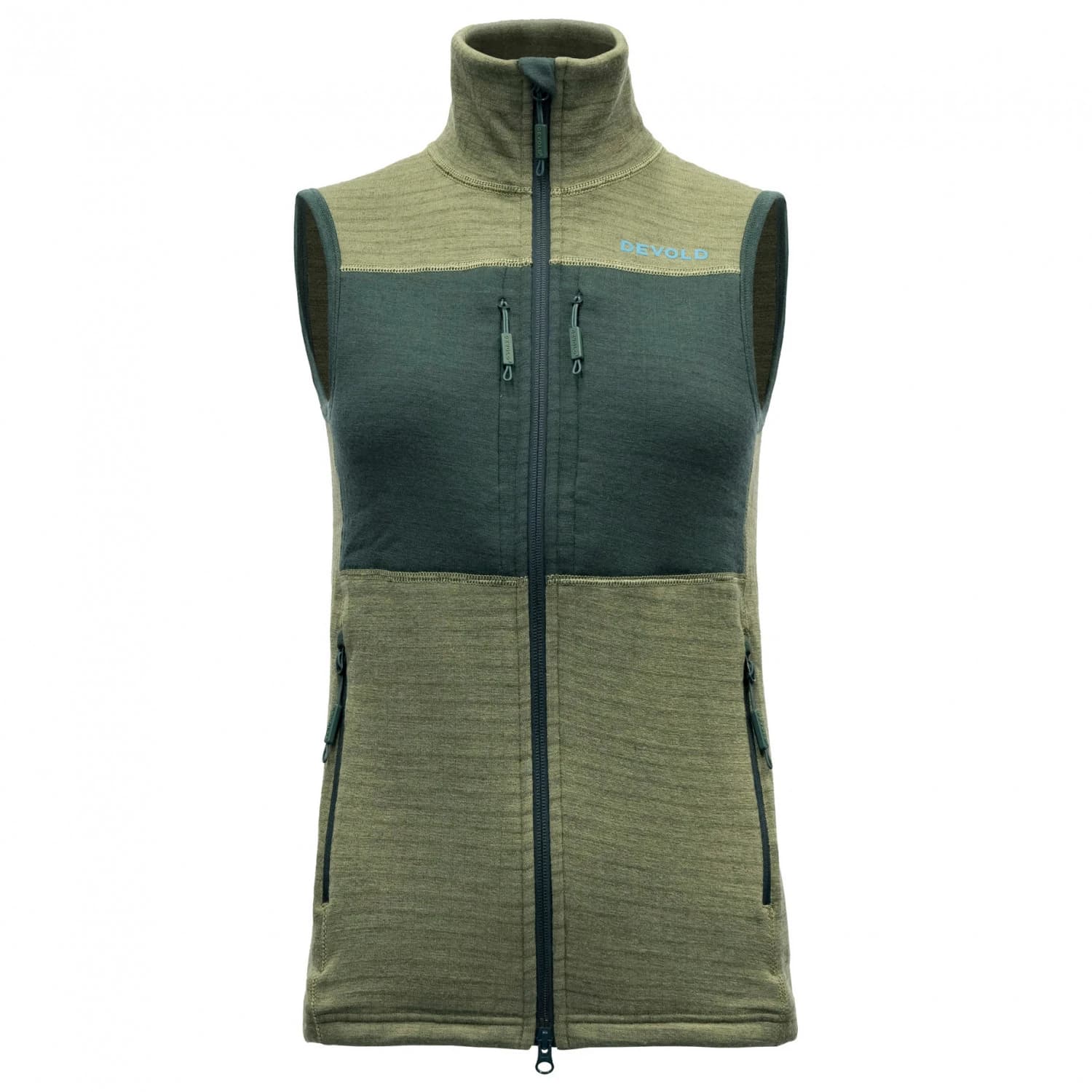 Вълнен елек Devold Women's Egga Grid Merino Vest Wool vest - Lichen / Woods