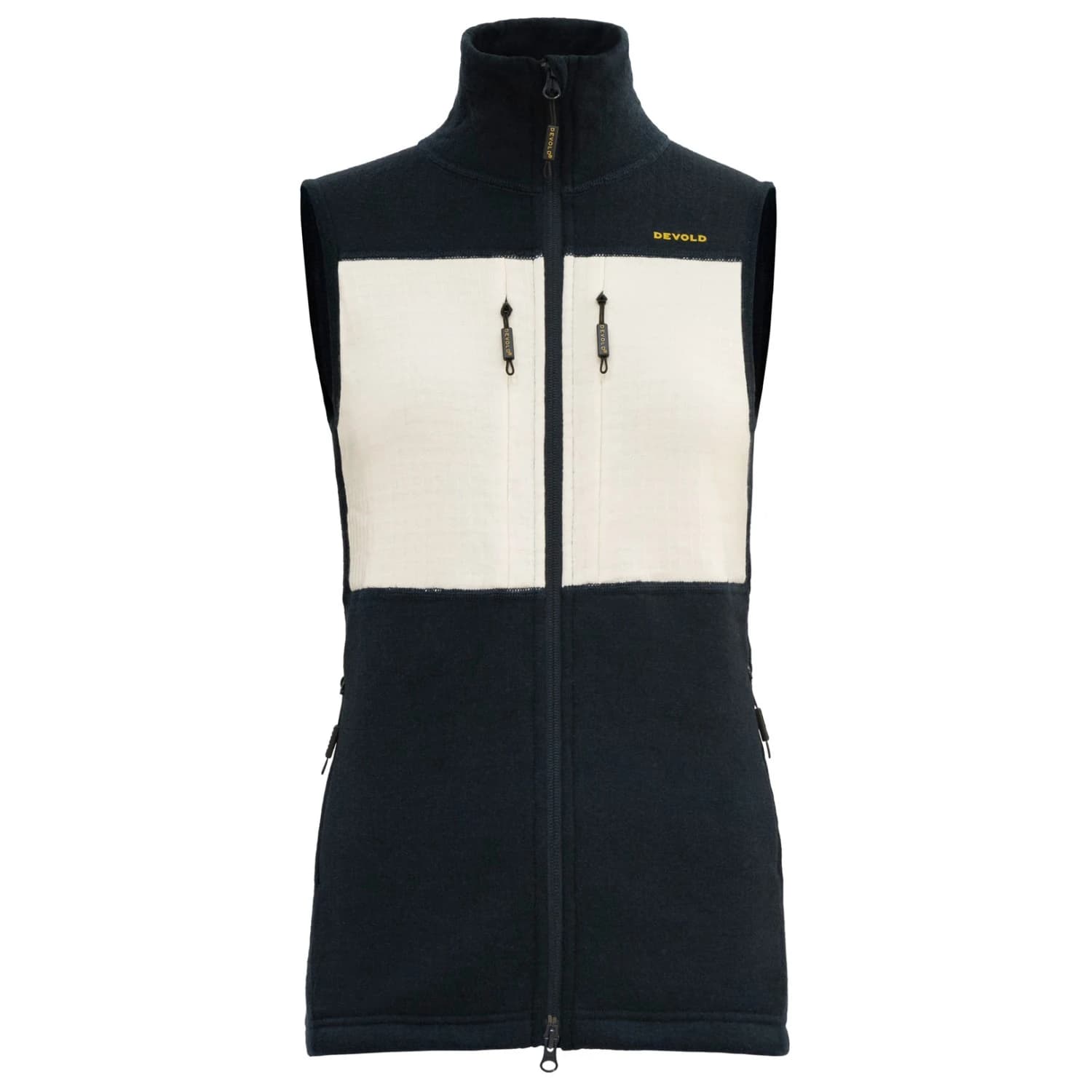 Вълнен елек Devold Women's Egga Grid Merino Vest Wool vest - Ink / Off-White