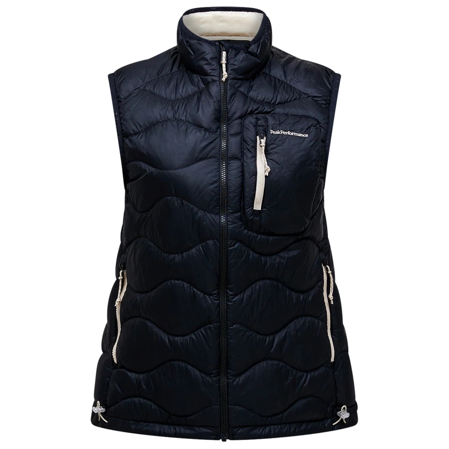 Дамски пухен елек Peak performance Women's Helium Utility Down Vest Down vest - Black / Sand Fog