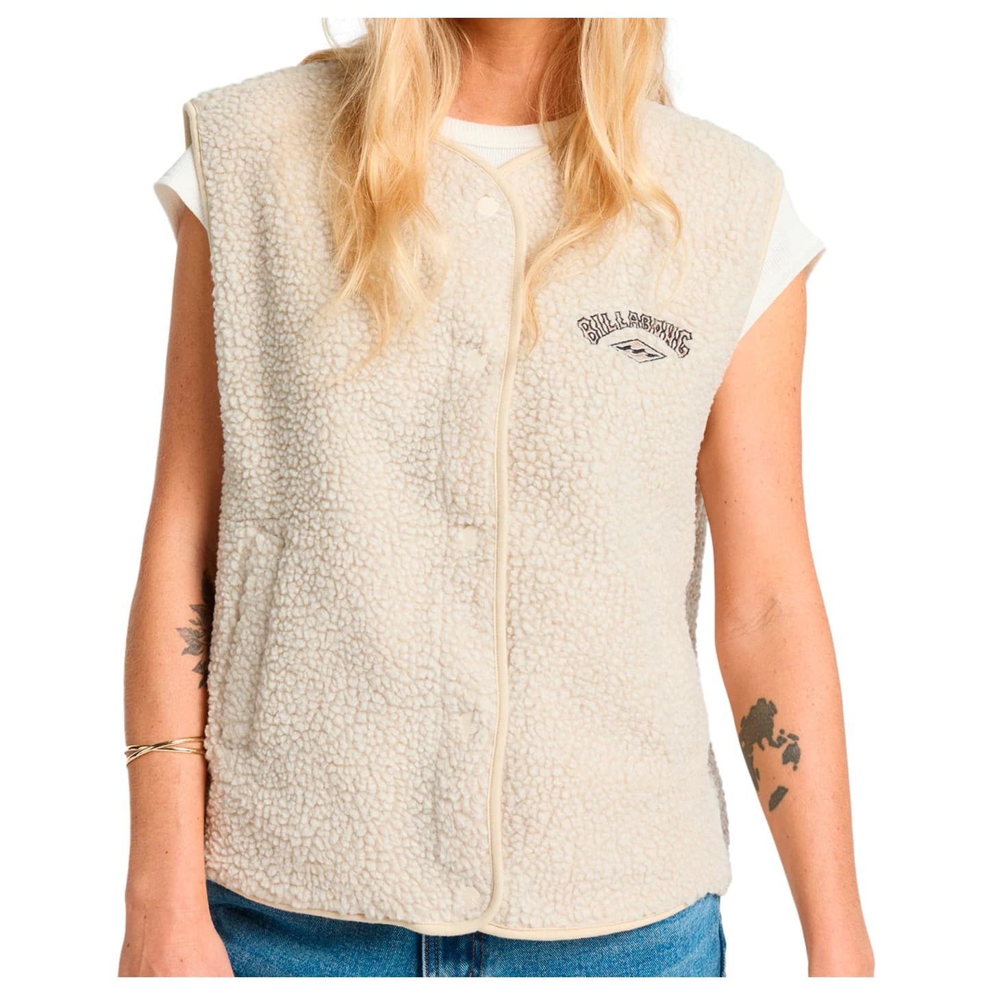 Поларен елек Billabong Women's Be Happy Vest Fleece vest - Whitecap