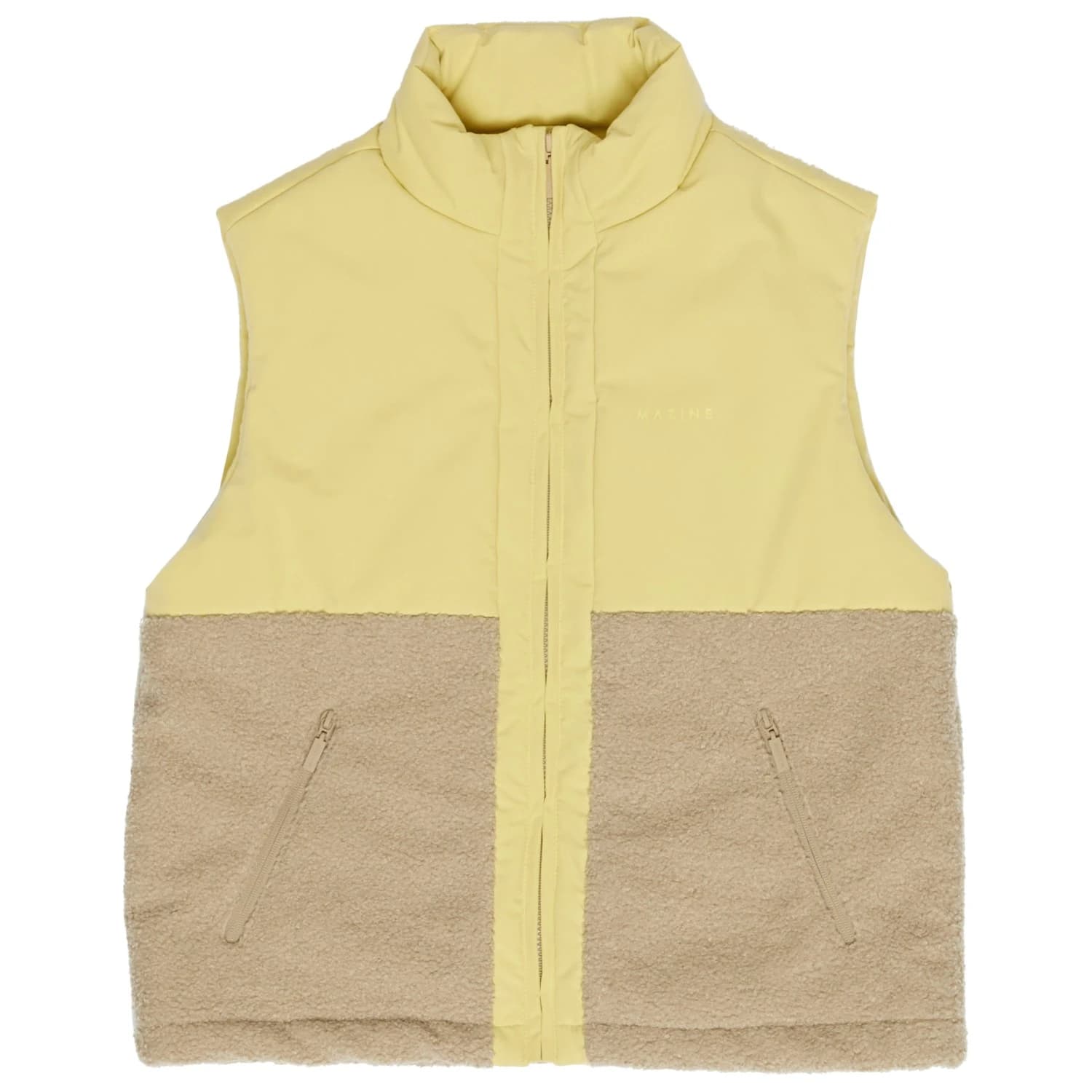 Дамски поларен елек Mazine Women's Fabric Blocking Vest Fleece vest - Fennel Green / Natural