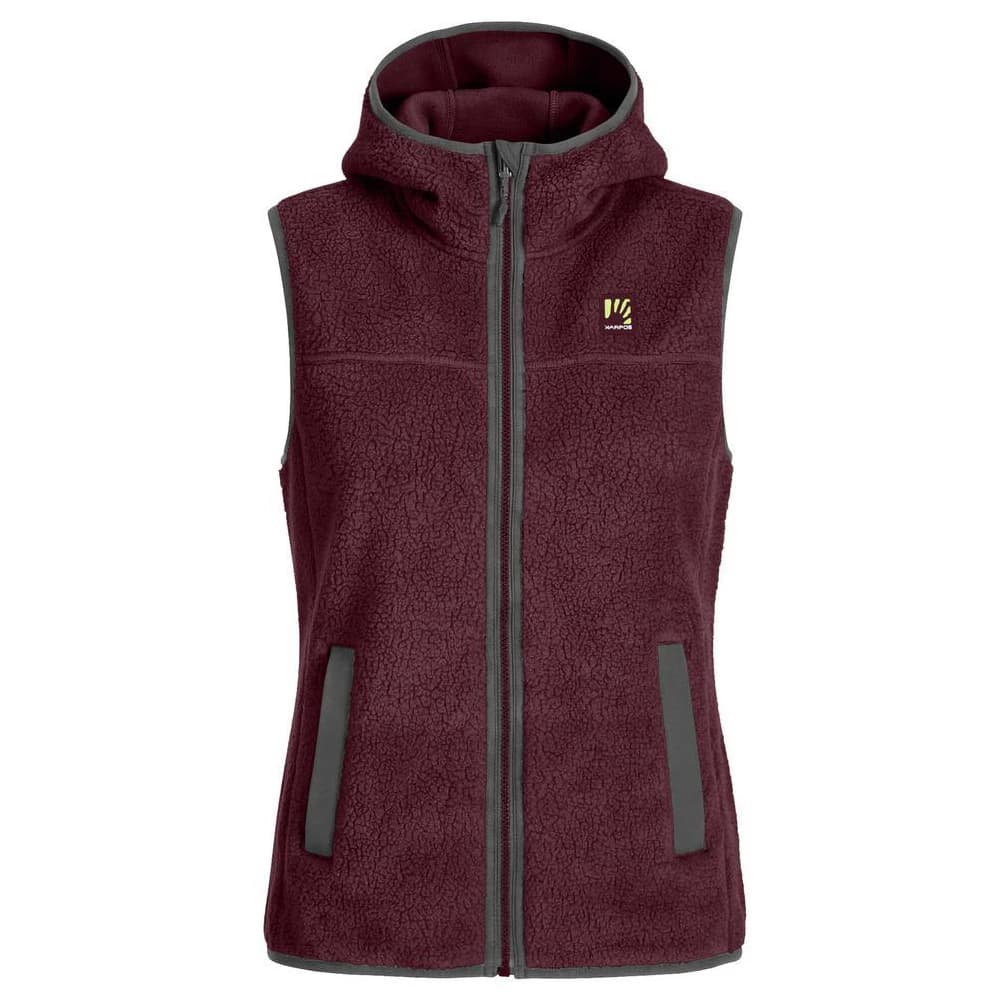 Поларен елек Karpos Women's Moiazza Retro Hoodie Vest Fleece vest - Crimson / Smoked