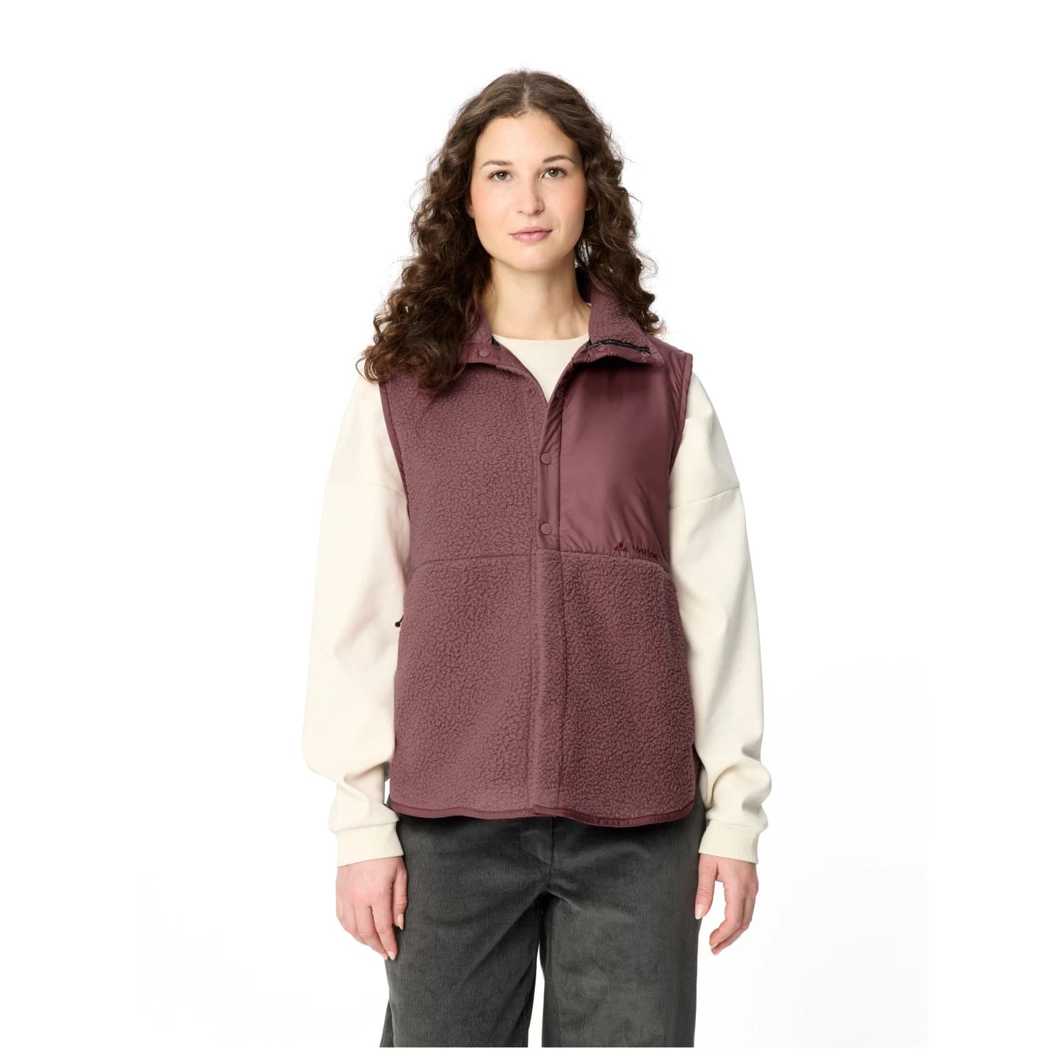 Дамски поларен елек Vaude Women's Najun Fleece Vest Fleece vest - Ruby Dusk