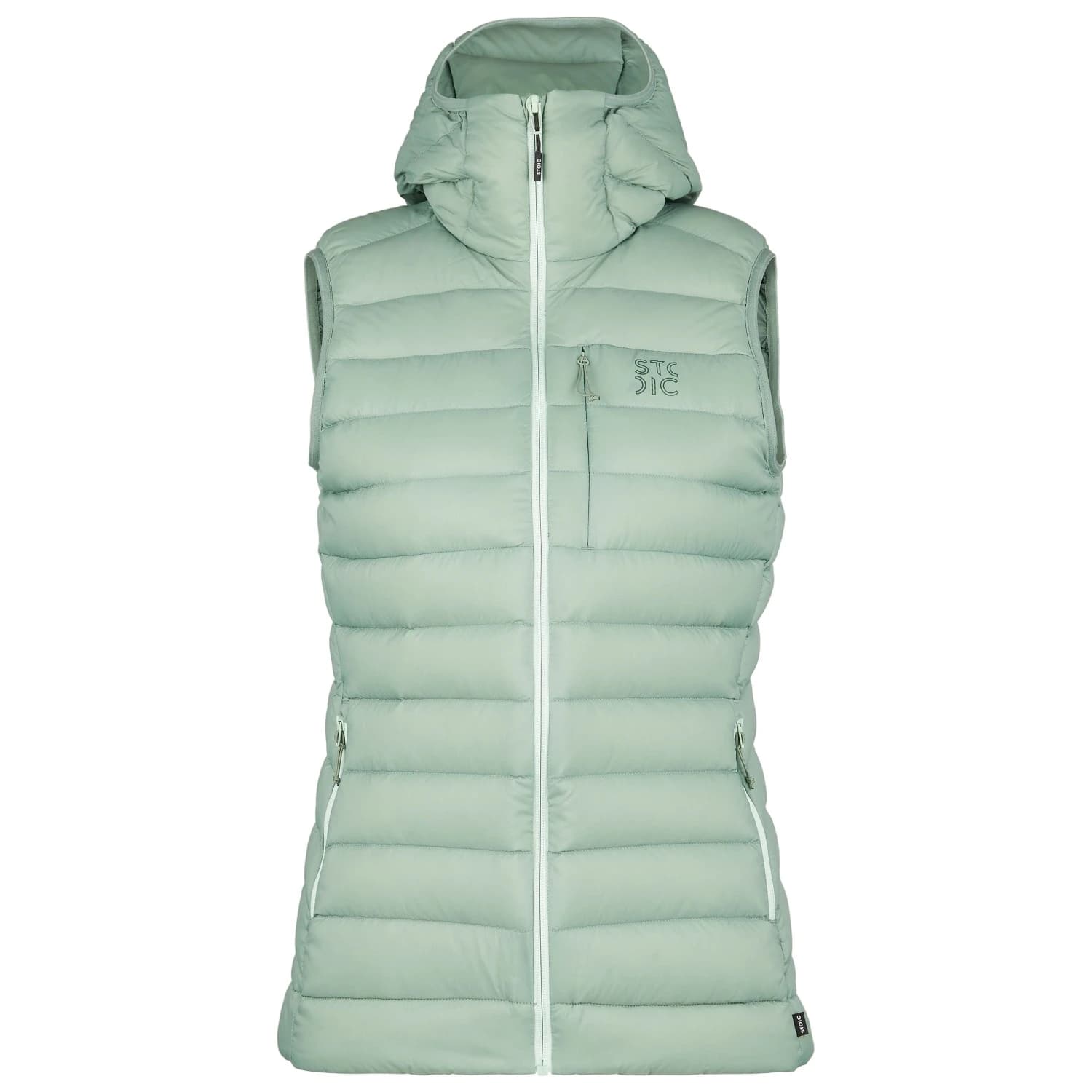 Дамски пухен елек Stoic Women's PerformanceDown SalmiSt. Vest with Hood Down vest - Iceberg Green