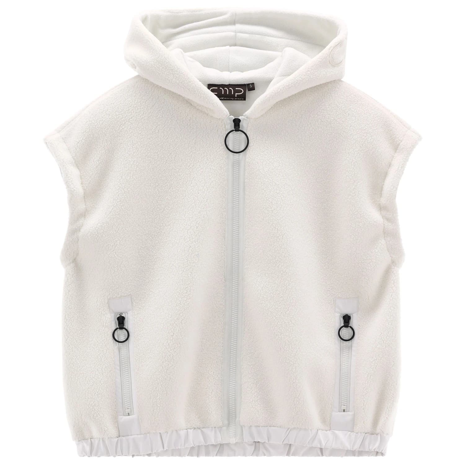 Дамски поларен елек Cmp Women's S/S Jacket Fix Hood Fleece vest - Ivory
