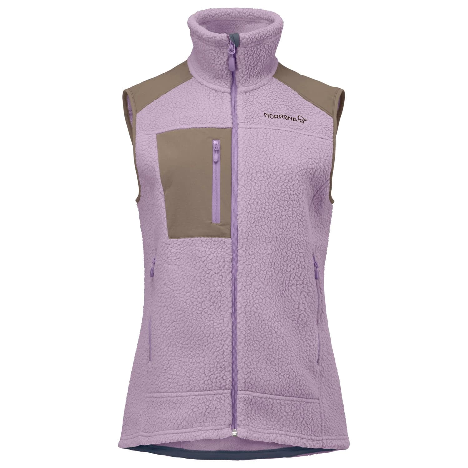 Дамски поларен елек Norrøna Women's Trollveggen Warm3 Vest Fleece vest - Purple Sage