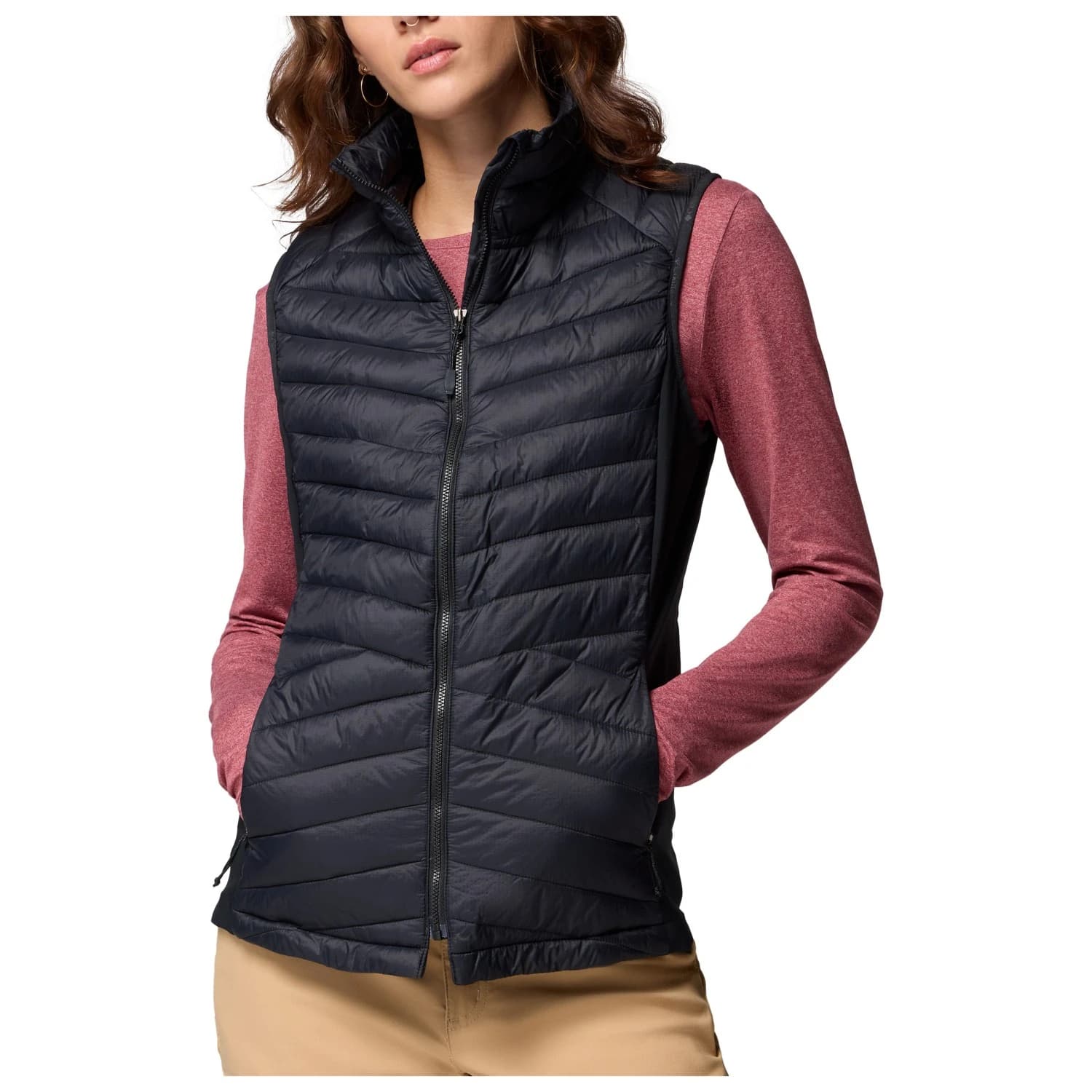 Дамски синтетичен елек Columbia Women's Powder Pass III Hybrid Vest Synthetic vest - Black