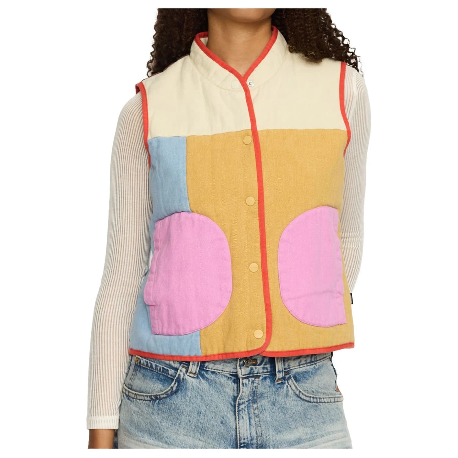 Дамски вълнен елек Selfhood Women's Quilted Vest Casual vest - Offwhite