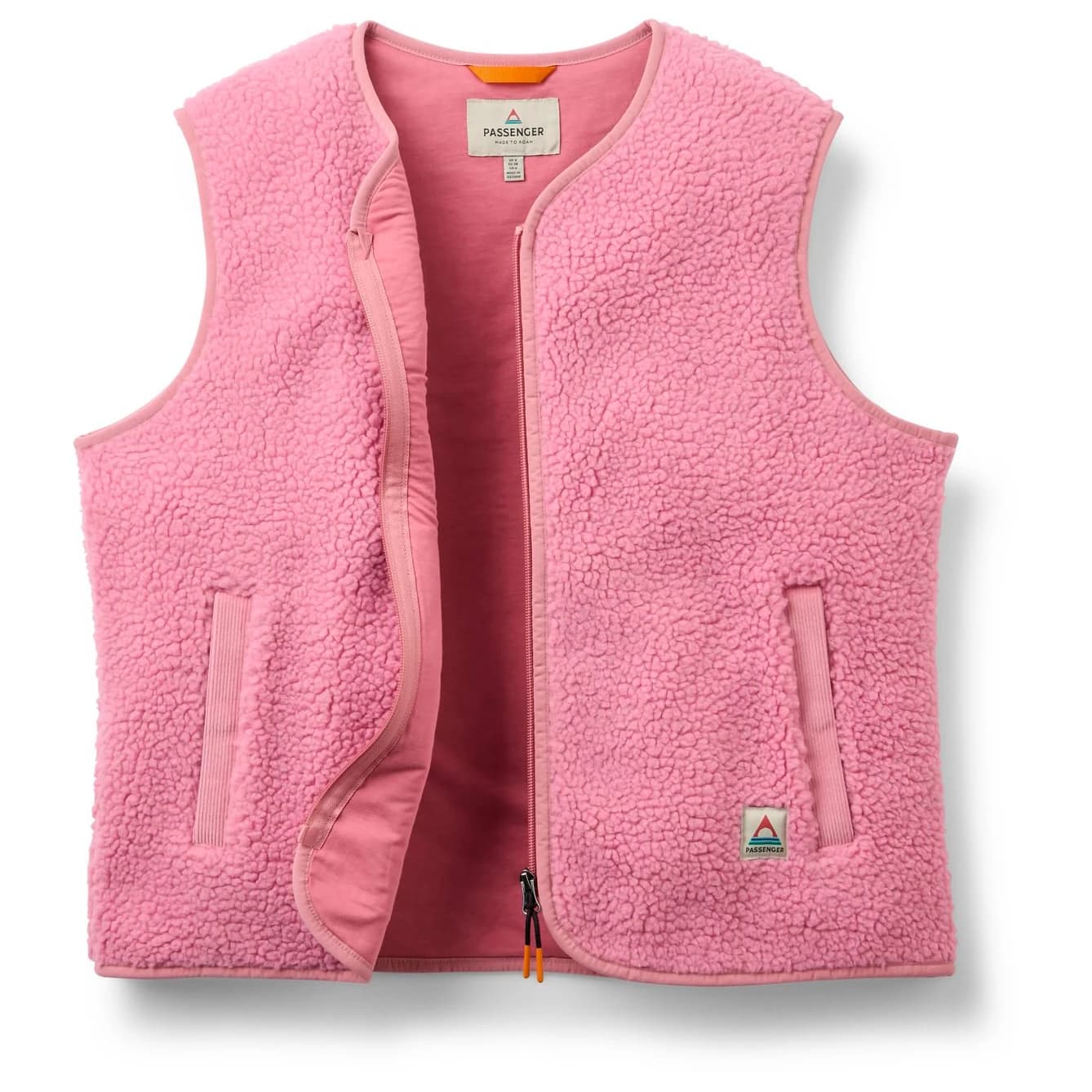 Дамски поларен елек Passenger Women's Tawny Collarless Deep-Pile Sherpa Gilet Fleece vest - Pink Haze