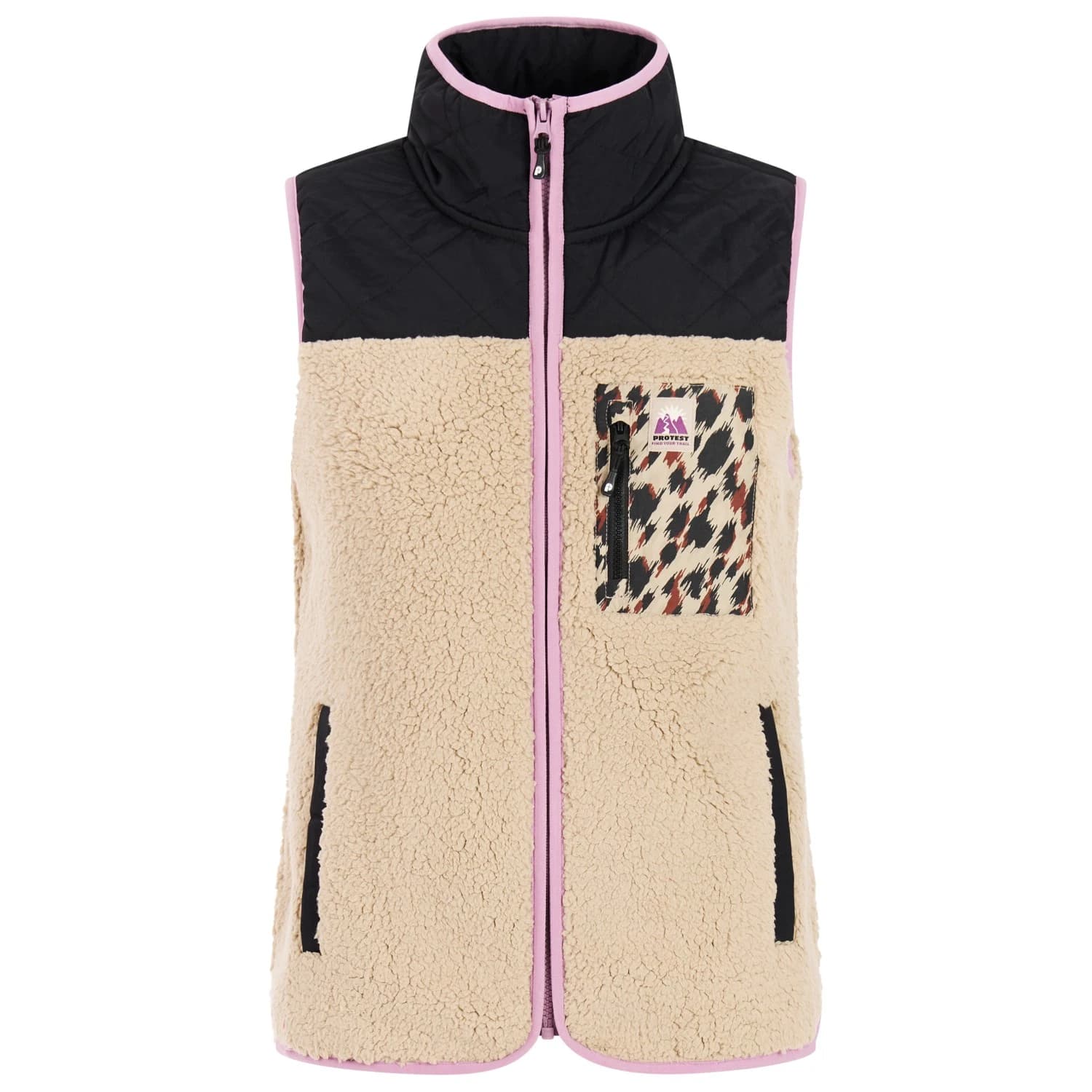 Дамски поларен елек Protest Women's PRTFriz Fleece vest - Bamboo Beige