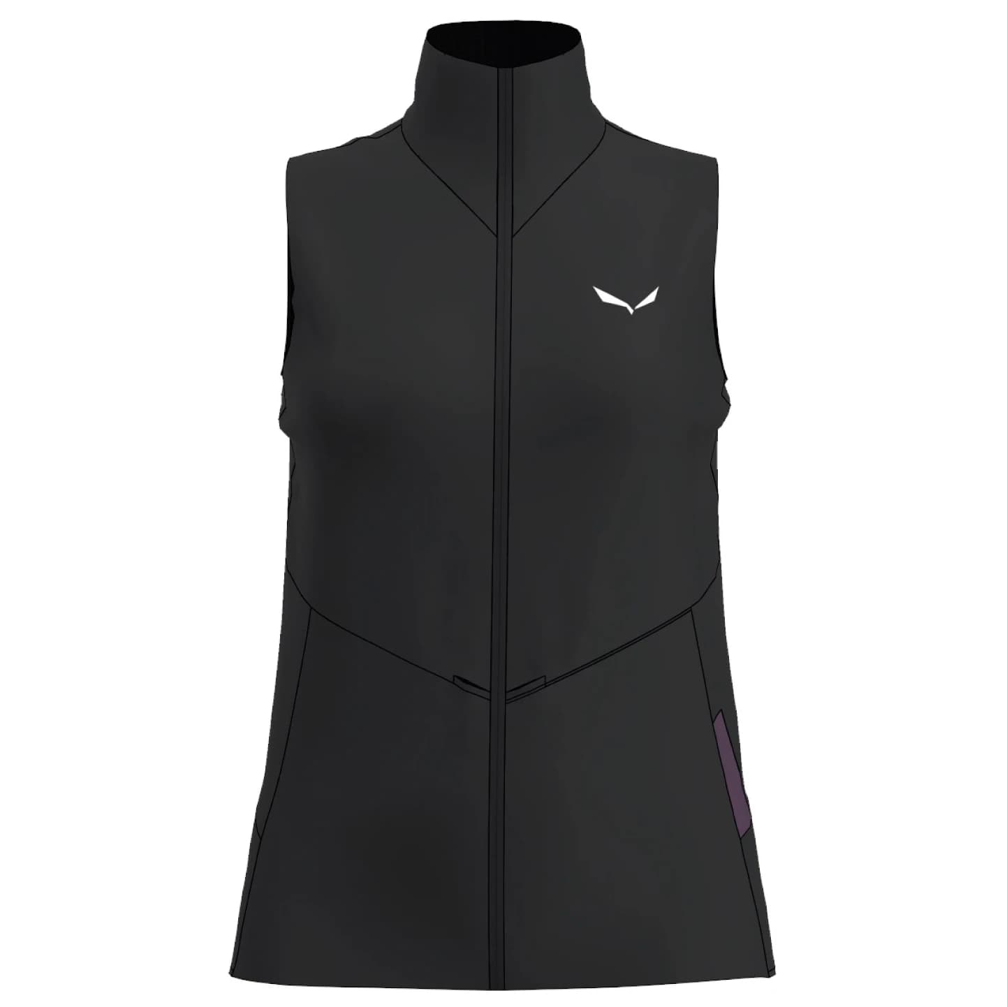 Дамски поларен елек Salewa Women's Pedroc Durastretch Light Vest Fleece vest - Black Out