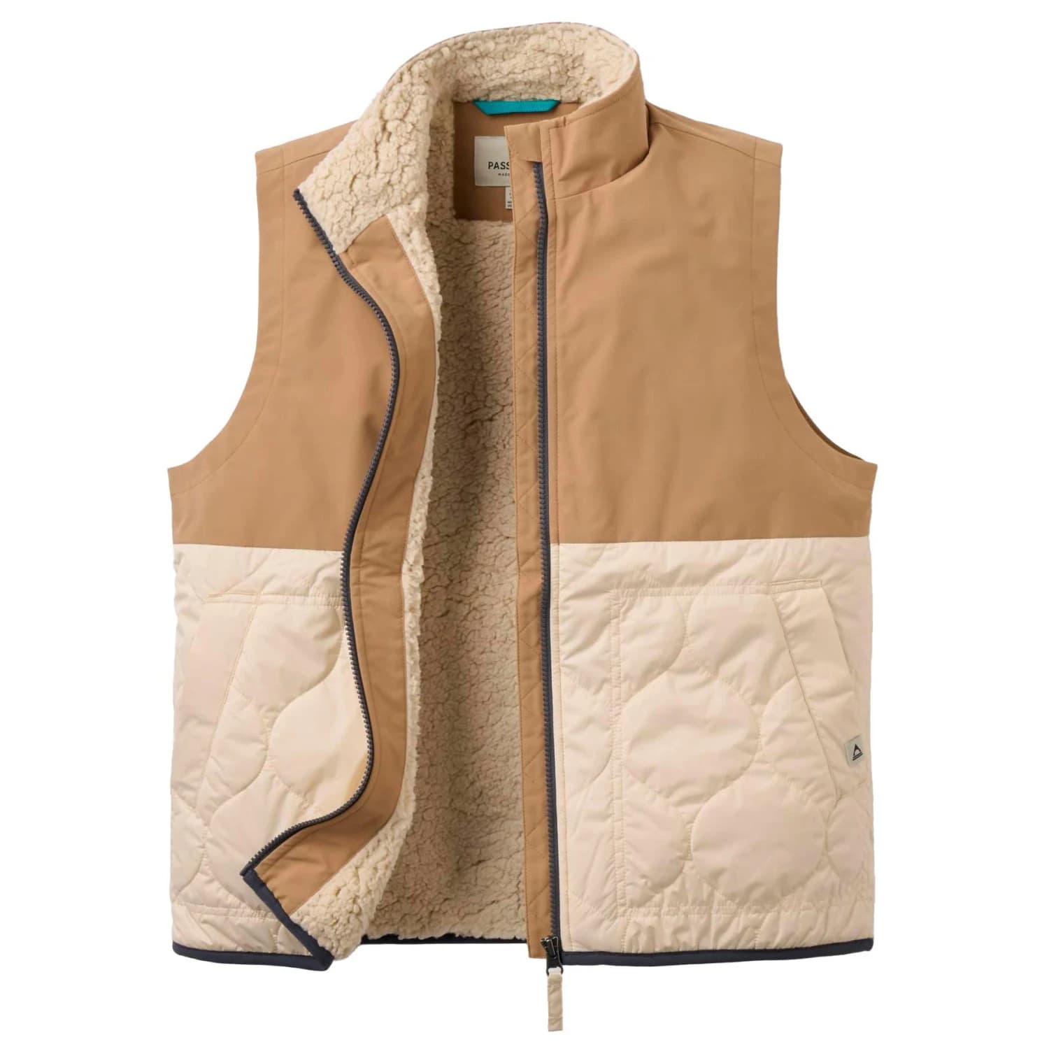 Зимен елек Passenger Women's Flora Recycled Sherpa Lined Short Gilet Winter vest - Biscuit / Oat