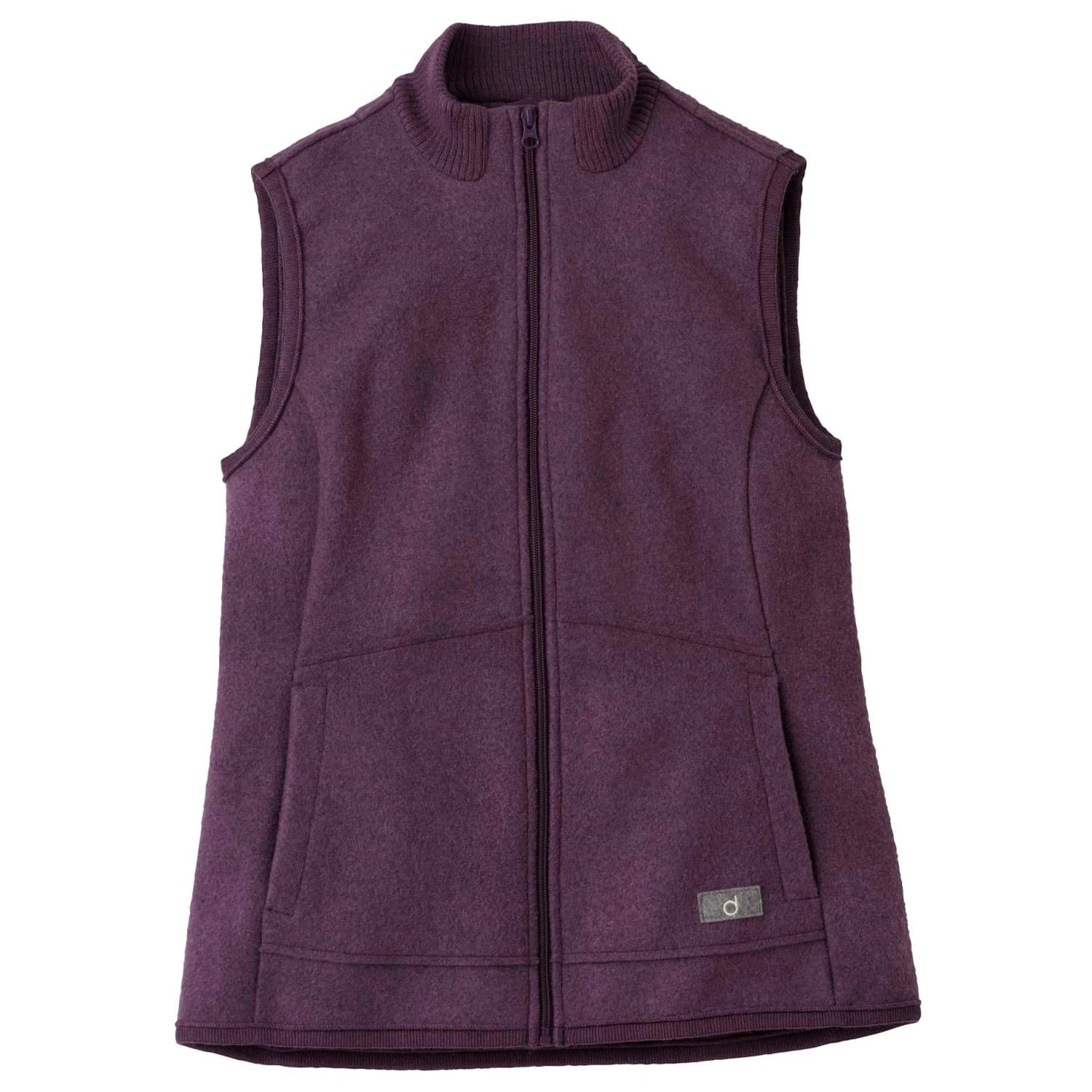Дамски вълнен елек disana Women's Weste Merino vest - Aubergine