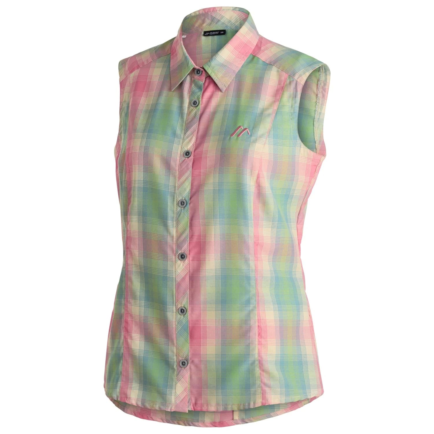Блуза Maier Sports Women's Paloma Blouse - Pink / Muslin / Green / Check